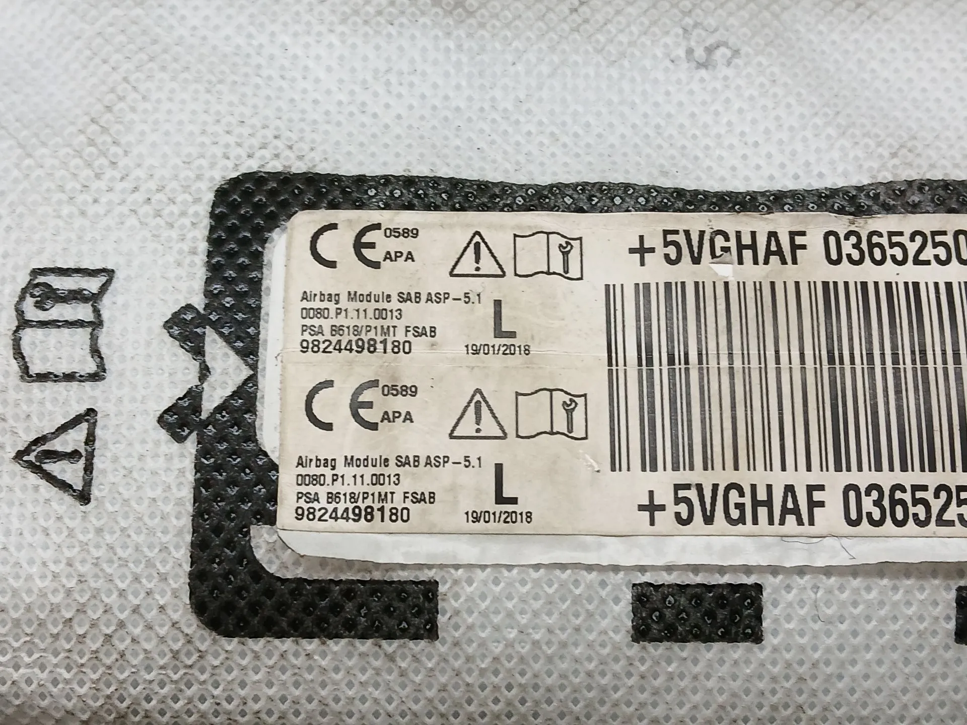 Left Seat Airbag CITROËN C3 Aircross II (2R_, 2C_) Imagem-3