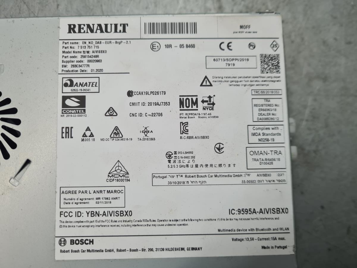 Rádio / auto-rádio RENAULT Clio V (BF_) Imagem-4