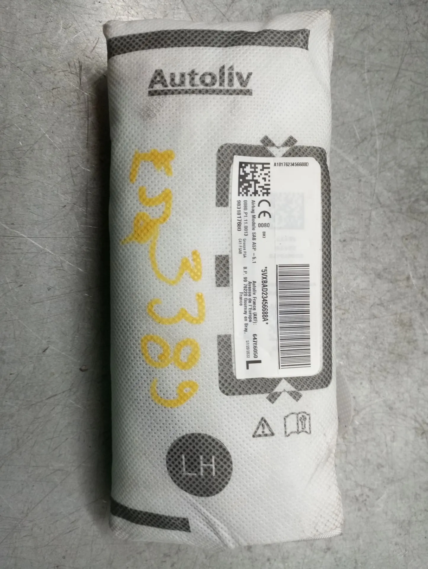 Airbag banco esquerdo CITROËN C4 III