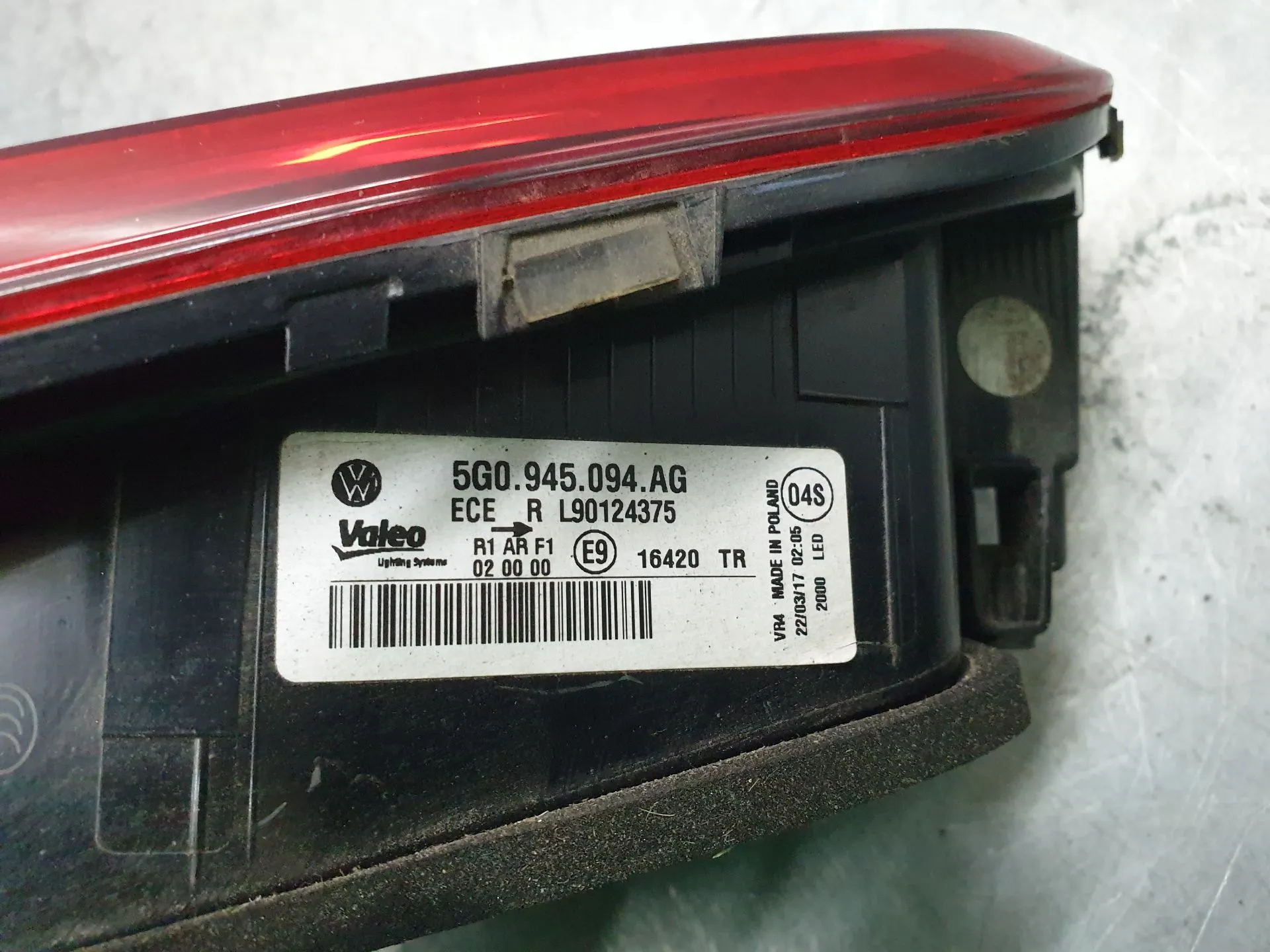 Fanale Destro Baule VOLKSWAGEN Golf VII (5G1, BQ1, BE1, BE2) Imagem-4