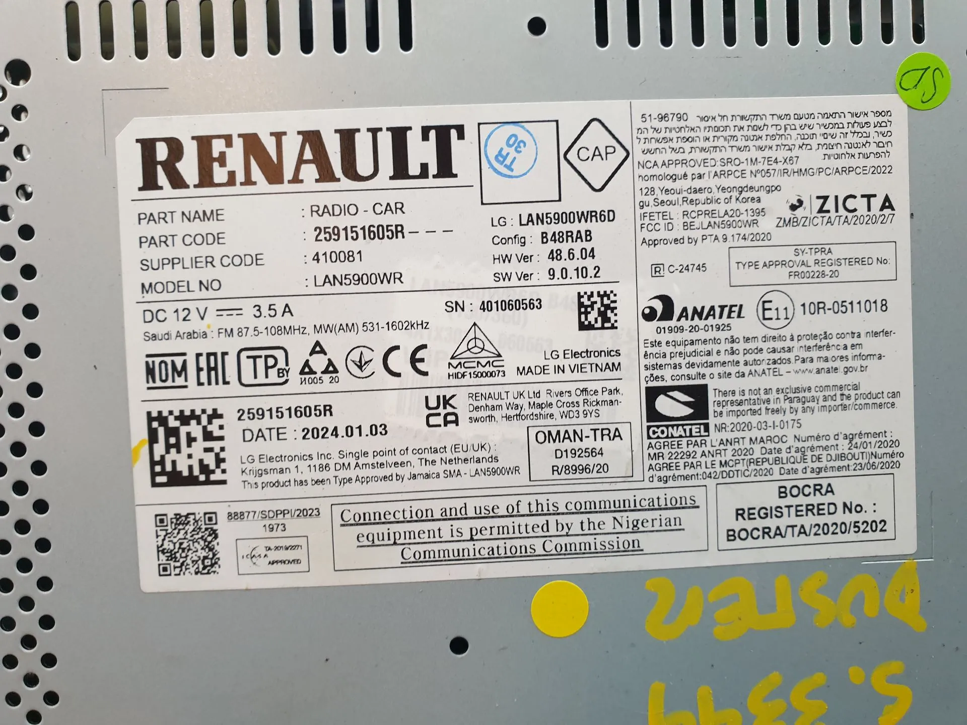 Radio / Autoradio DACIA Duster (HM_) Imagem-6