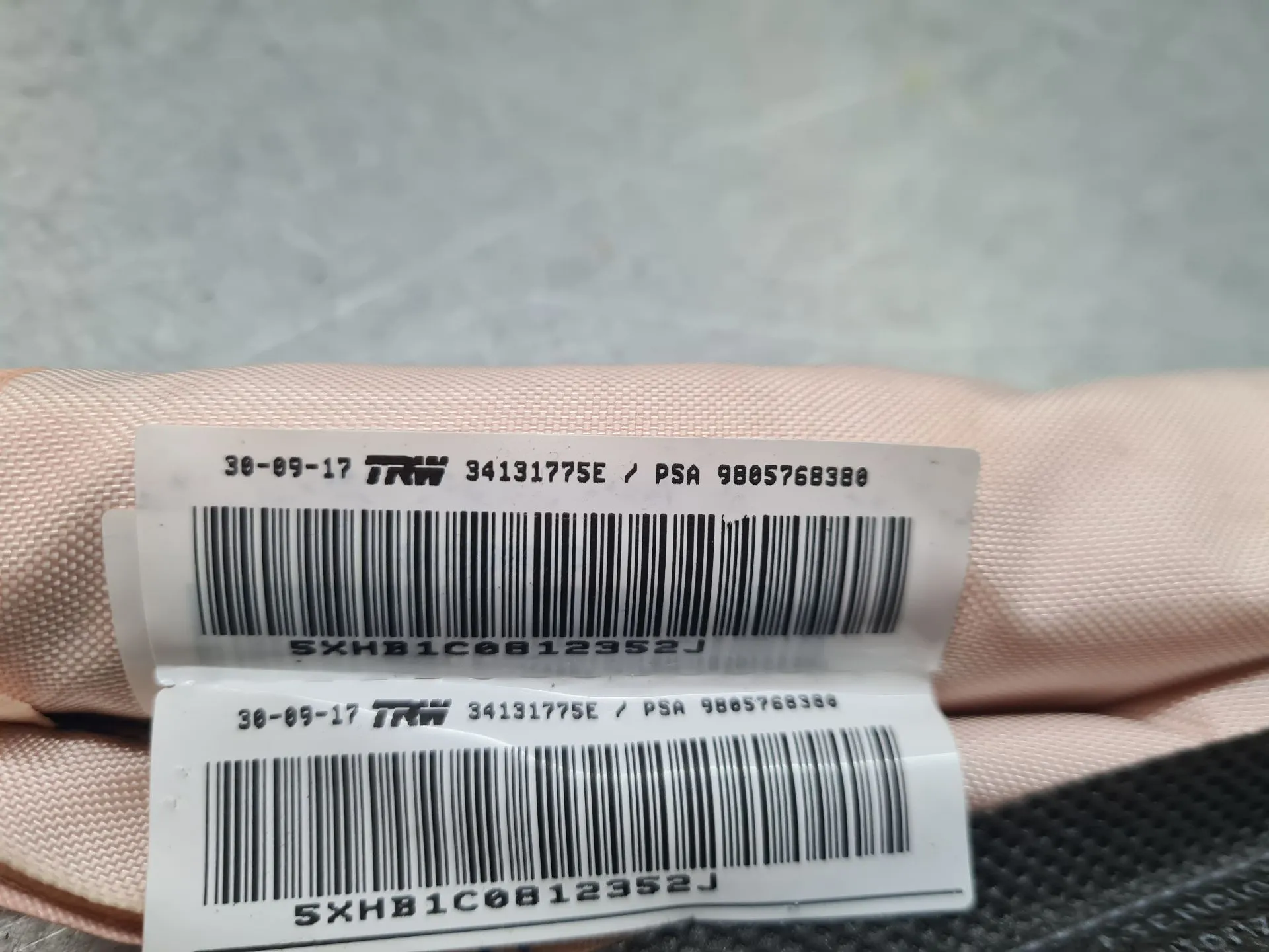 Right Curtain Airbag PEUGEOT 308 II Imagem-2