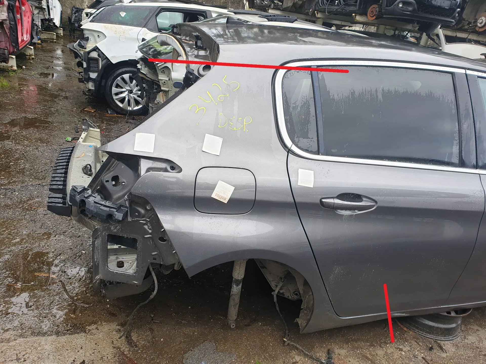Painel trás direito PEUGEOT 308 II