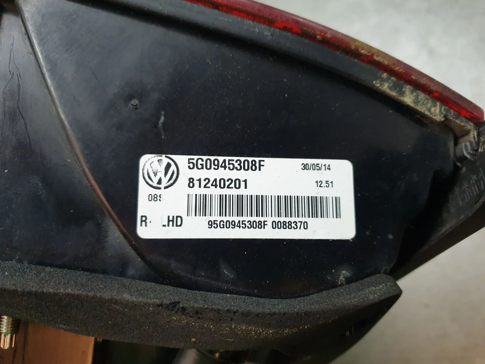 Fanale Destro Baule VOLKSWAGEN Golf VII (5G1, BQ1, BE1, BE2) Imagem-3