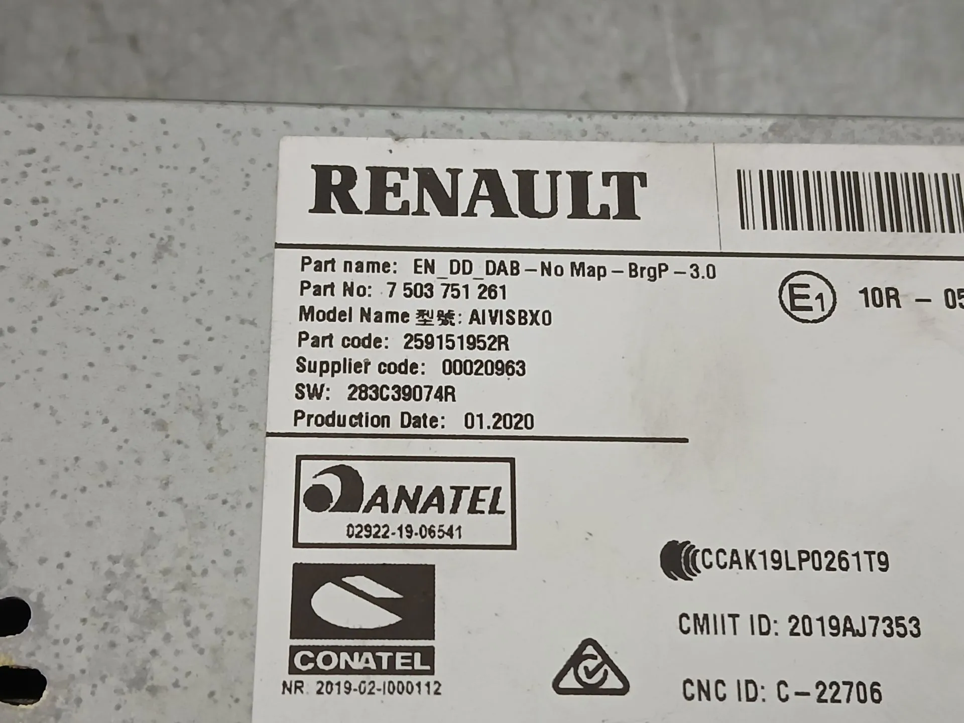 Kit Auto-rádio RENAULT Zoe (BFM_) Imagem-5