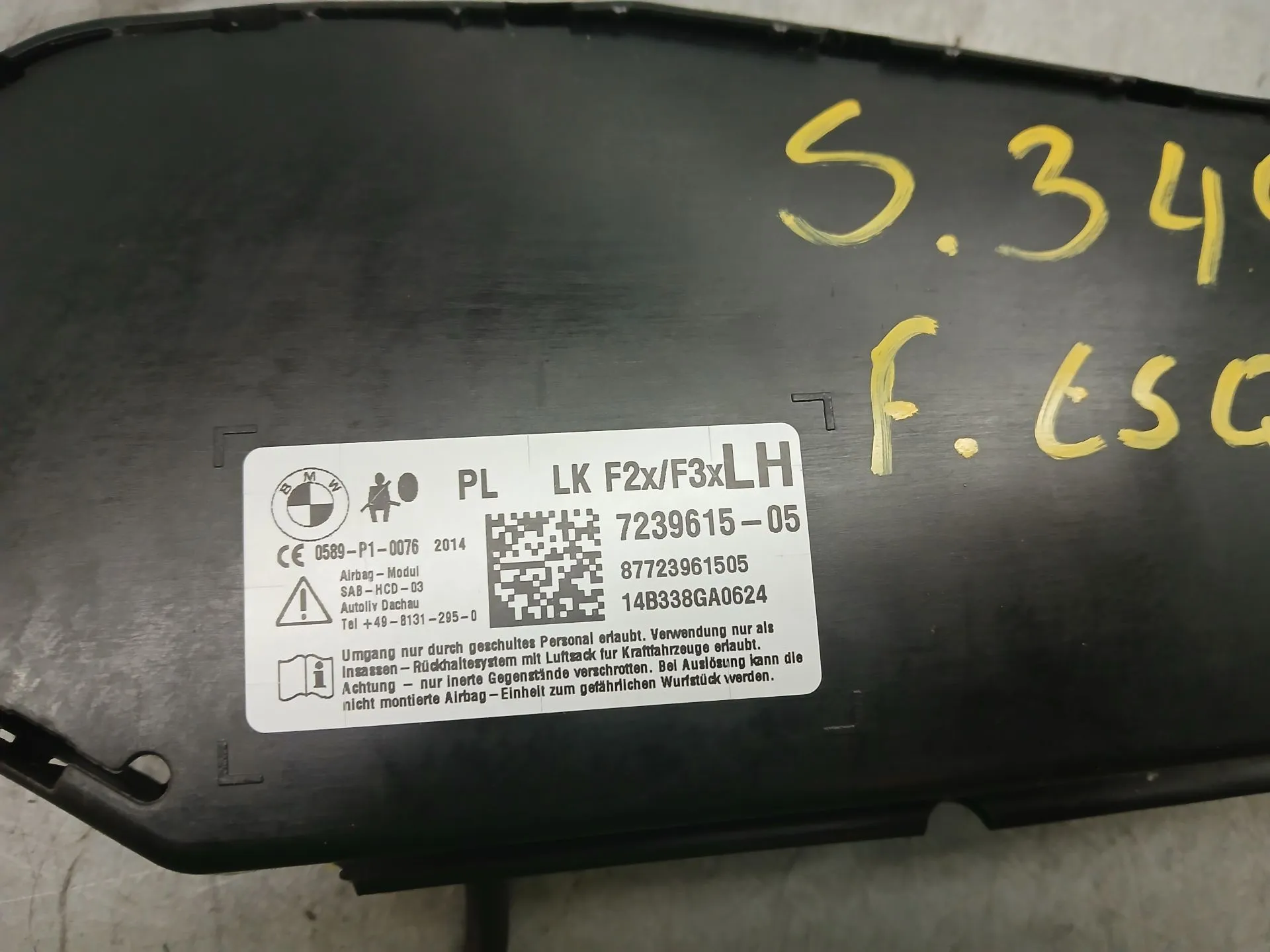 Airbag Sinistro BMW 1 (F20) Imagem-1