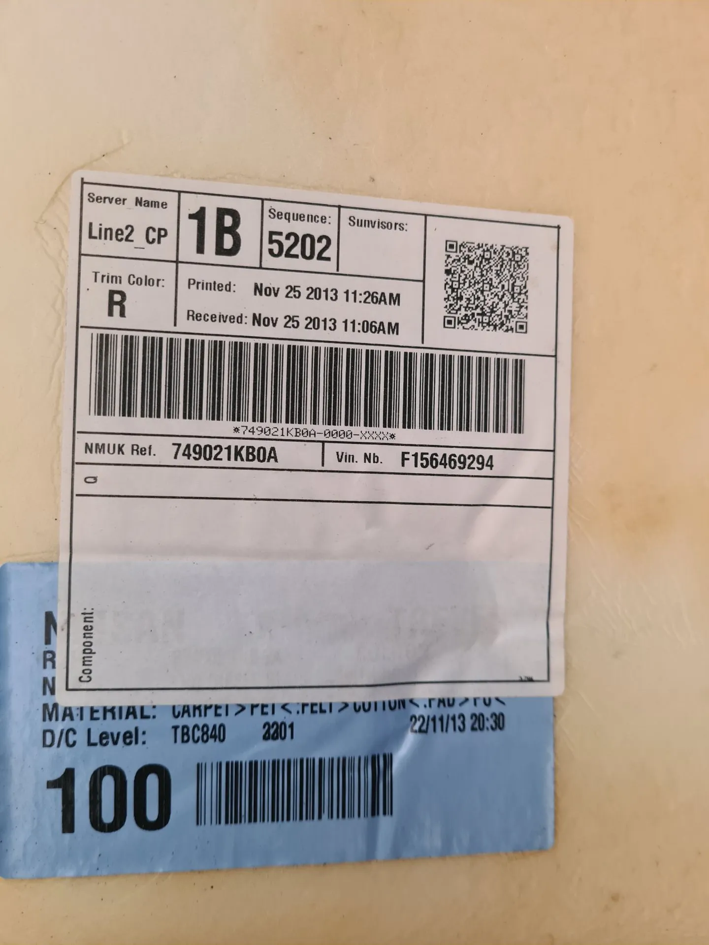 Alcatifa interior NISSAN Juke (F15) Imagem-1