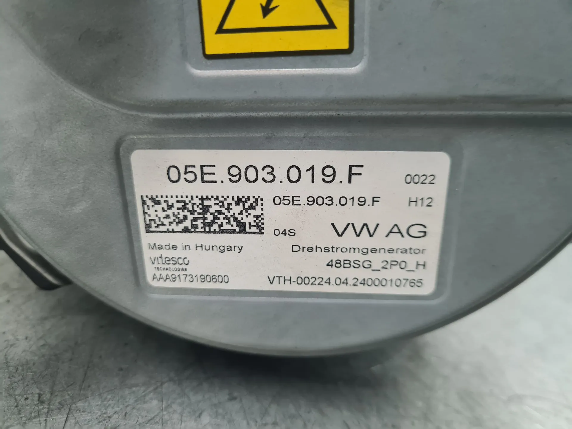 Alternador VOLKSWAGEN Golf VIII Variant (CG5) Imagem-8