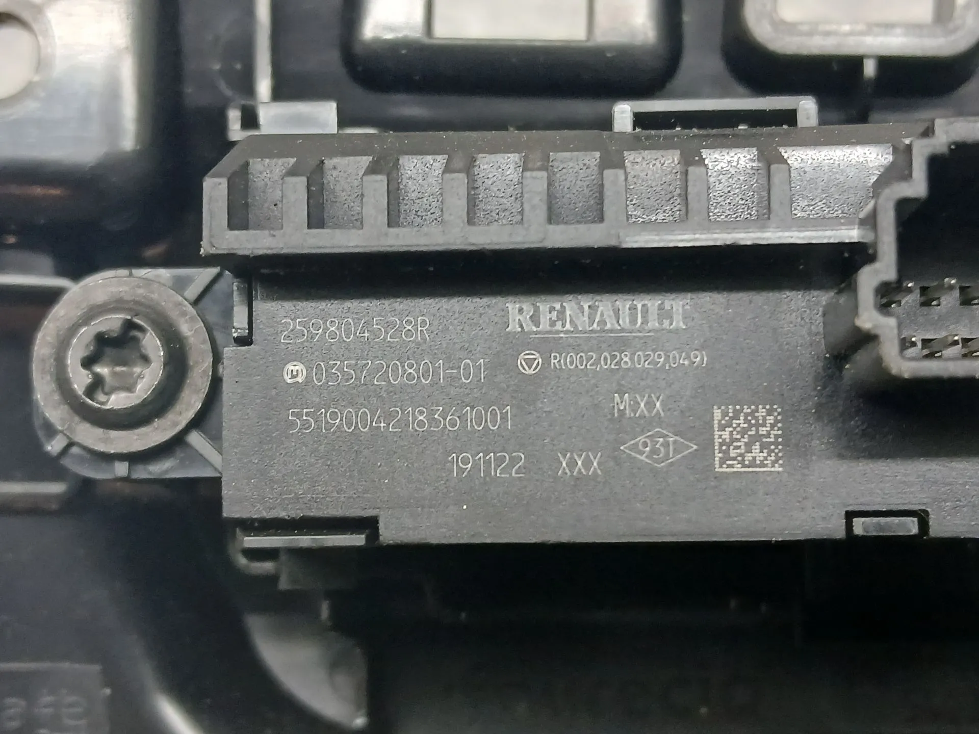 Comando / botão / interruptor multifunções RENAULT Zoe (BFM_) Imagem-2