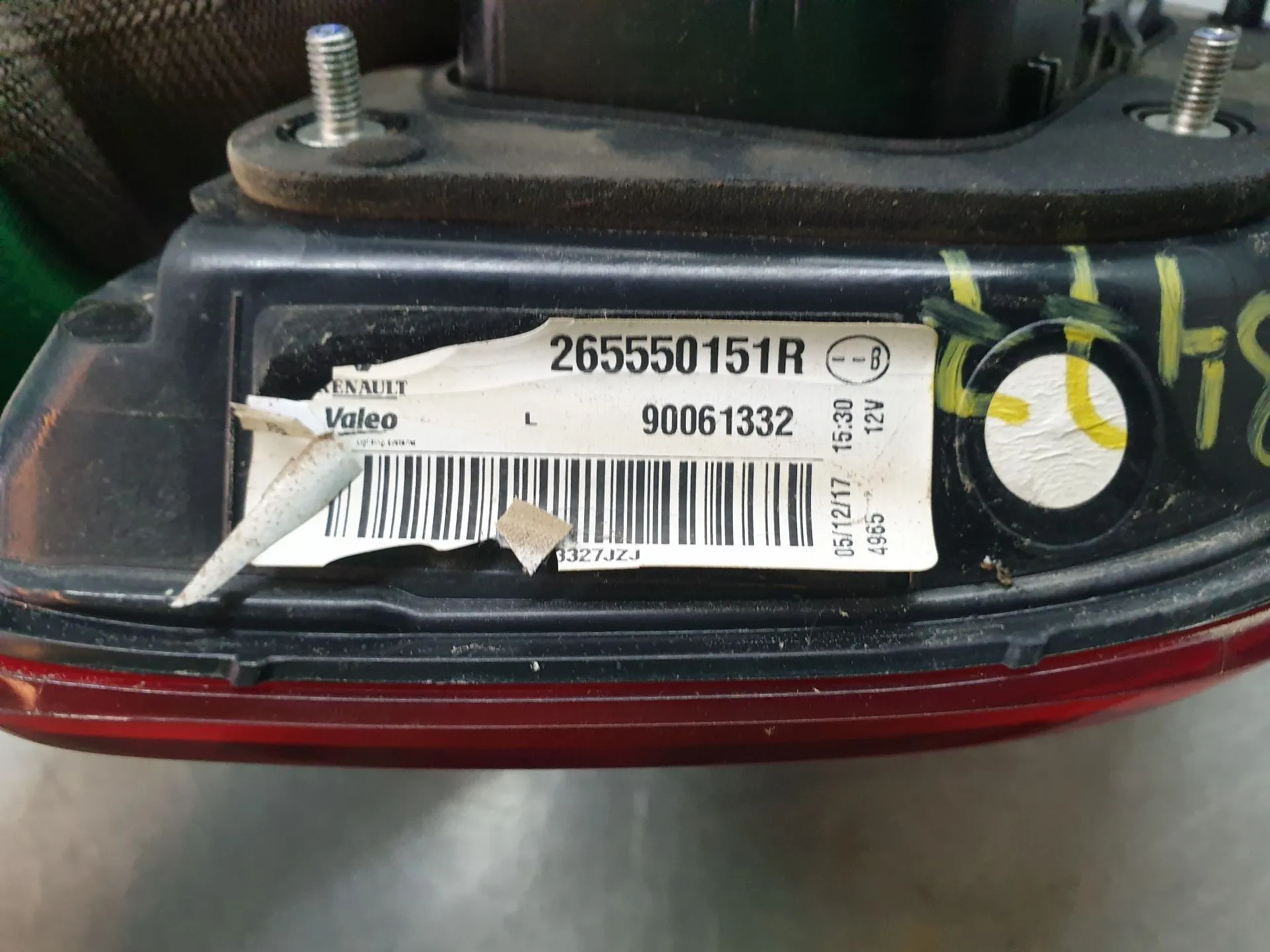 Left Tailgate light  RENAULT Kadjar (HA_, HL_) Imagem-3