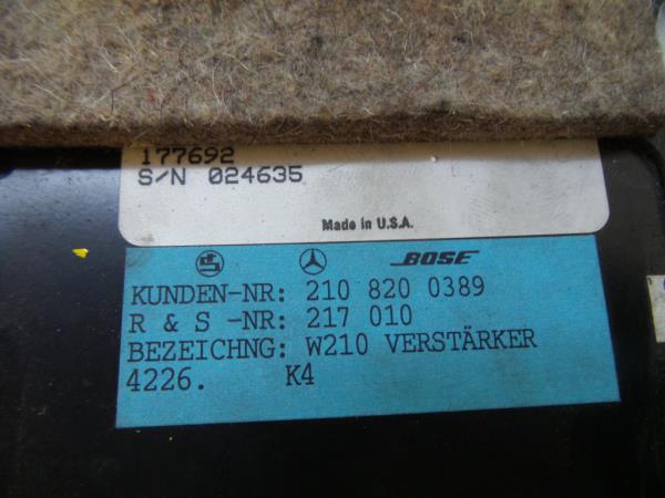 Amplificador de colunas MERCEDES-BENZ Classe E (W210) Imagem-3