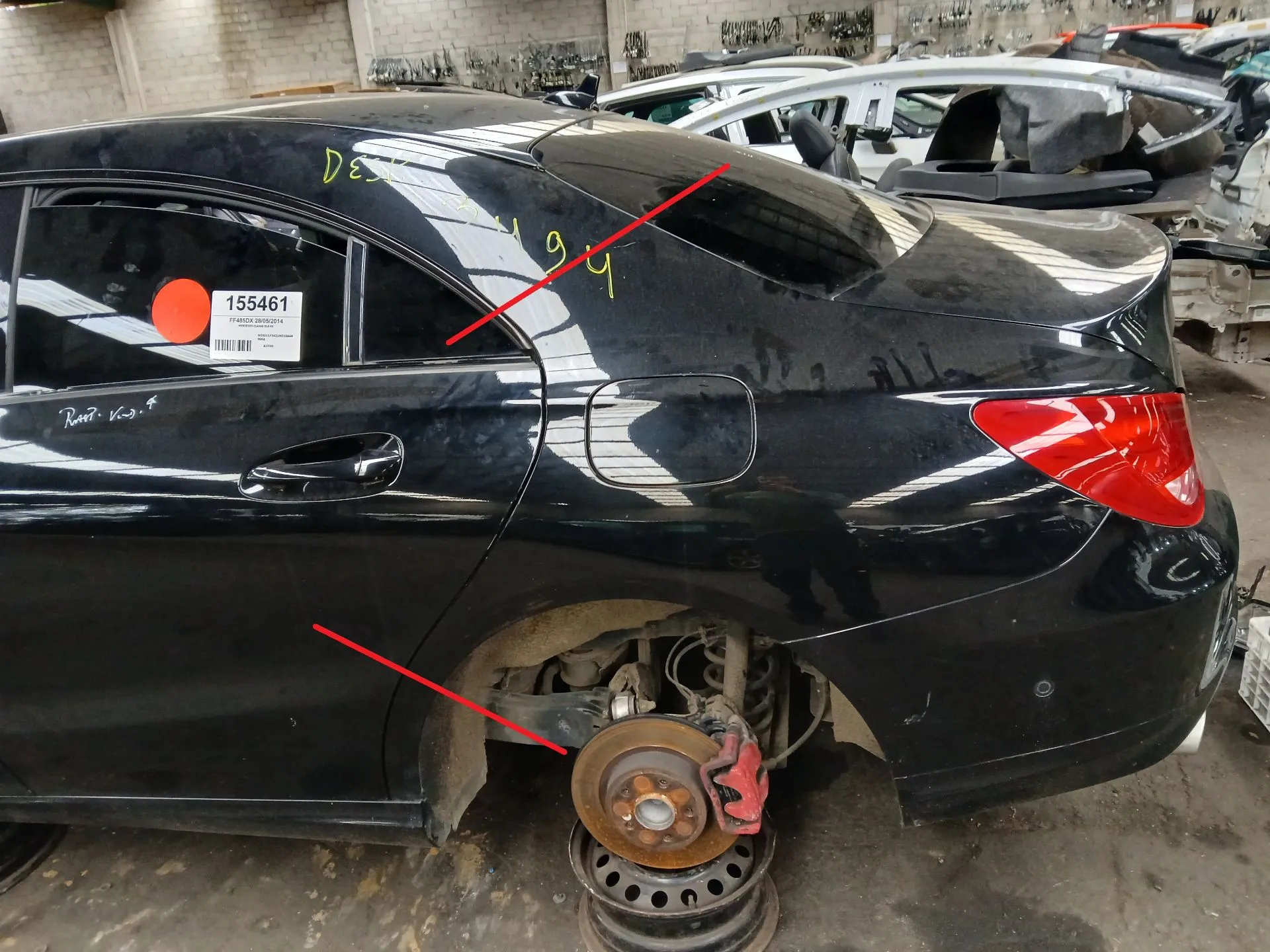 Painel trás esquerdo MERCEDES-BENZ CLA Coupé (C117)