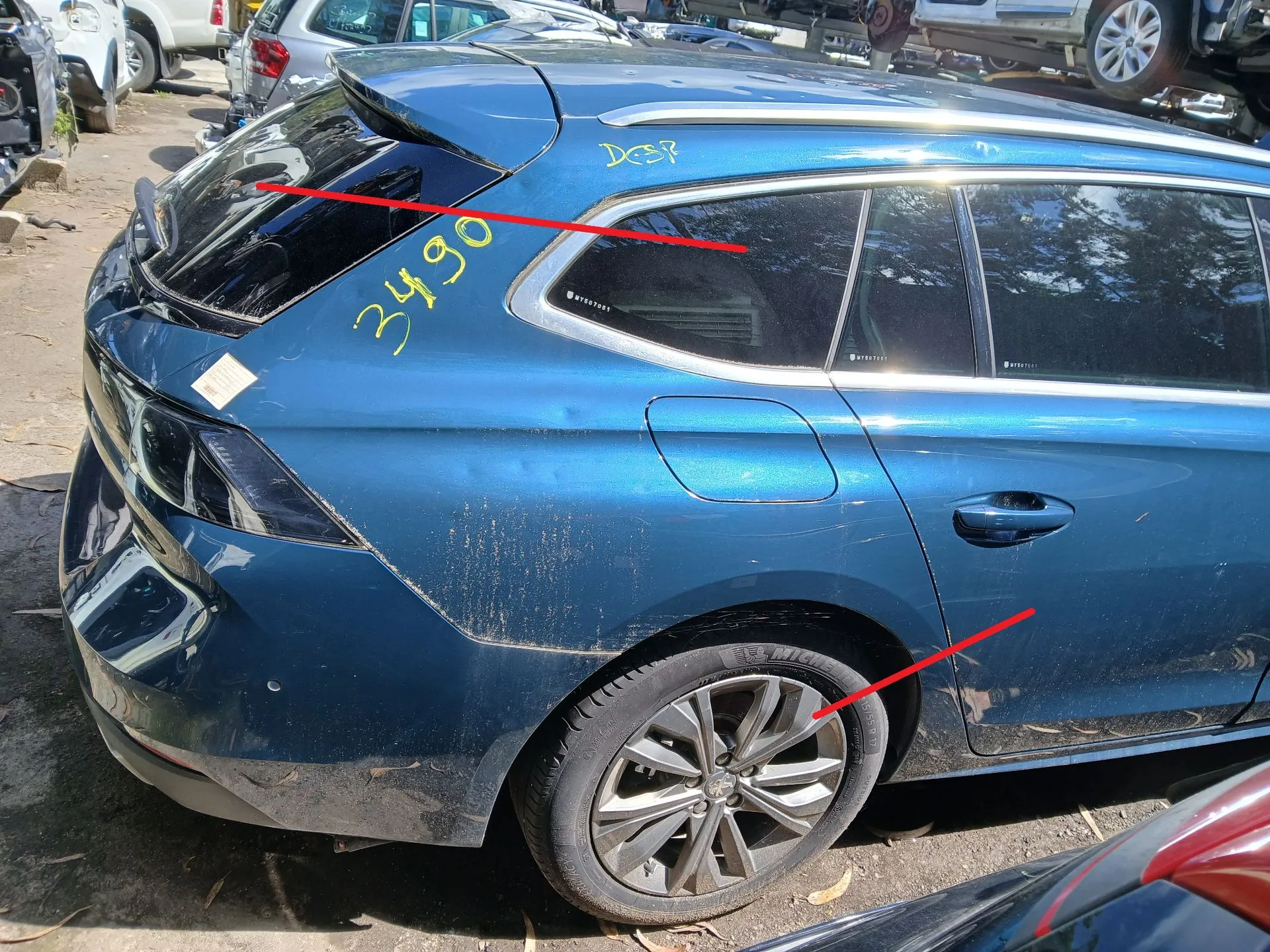 Pannello posteriore destro PEUGEOT 508 SW II