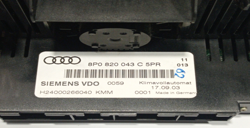 Bouton / interrupteur climatisation AUDI A3 (8P1) Imagem-2