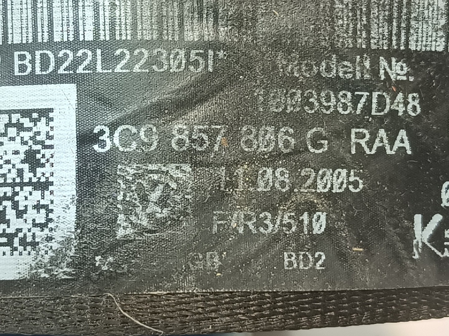 Right rear seatbelt VOLKSWAGEN Passat Variant (3C5) Imagem-4