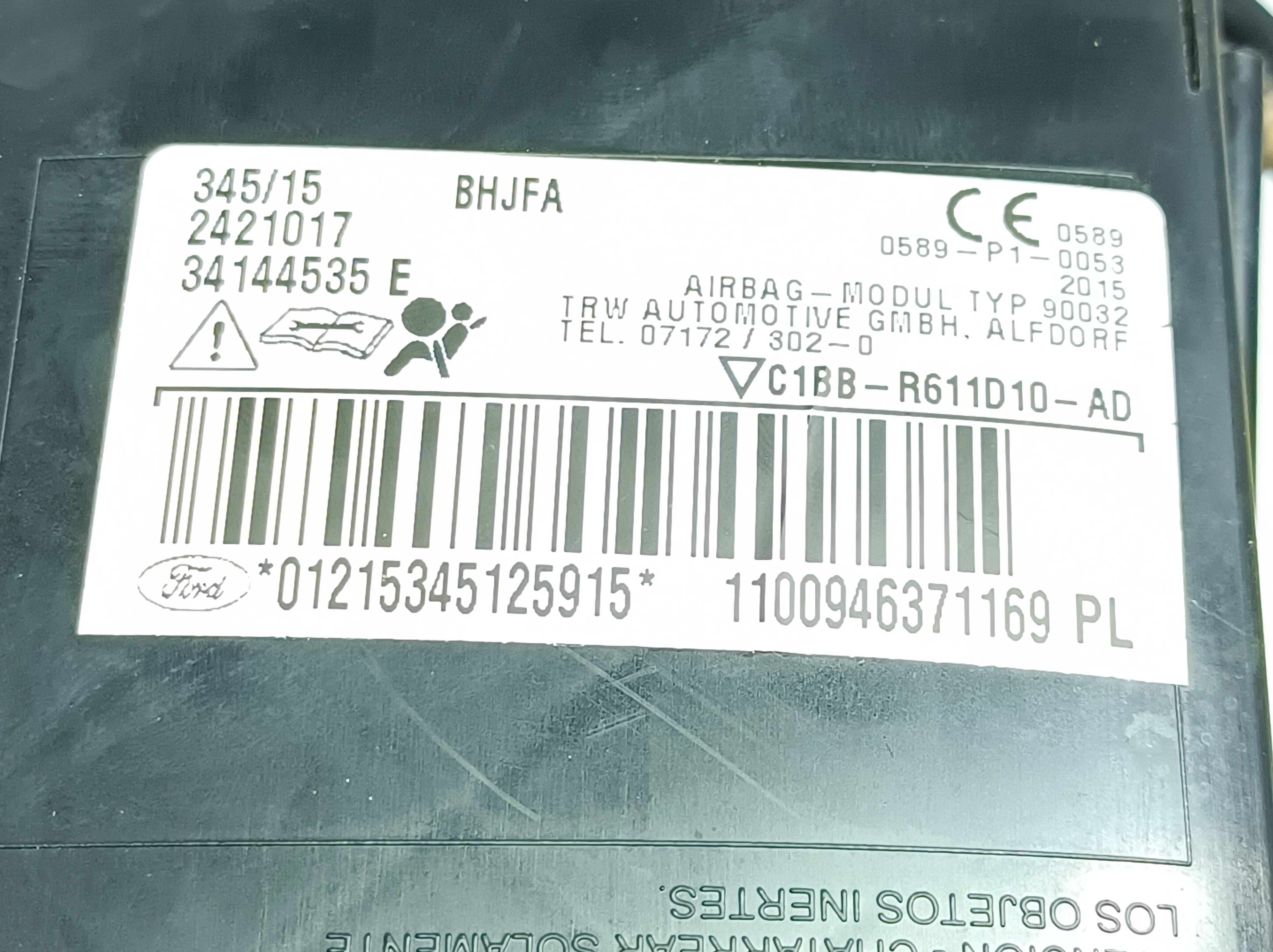 Right Seat Airbag FORD Fiesta VI (CB1, CCN) Imagem-3