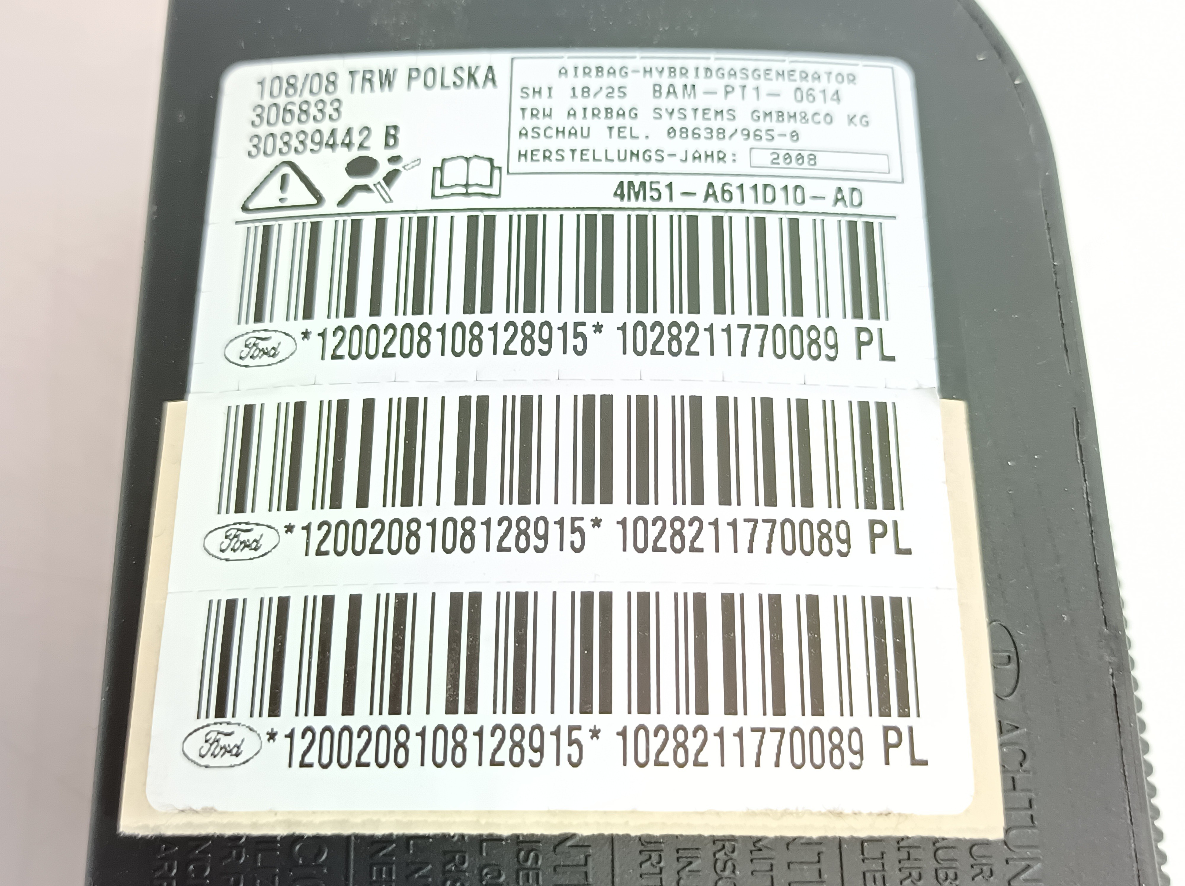 Airbag  Droite FORD Focus II (DA_) Imagem-2