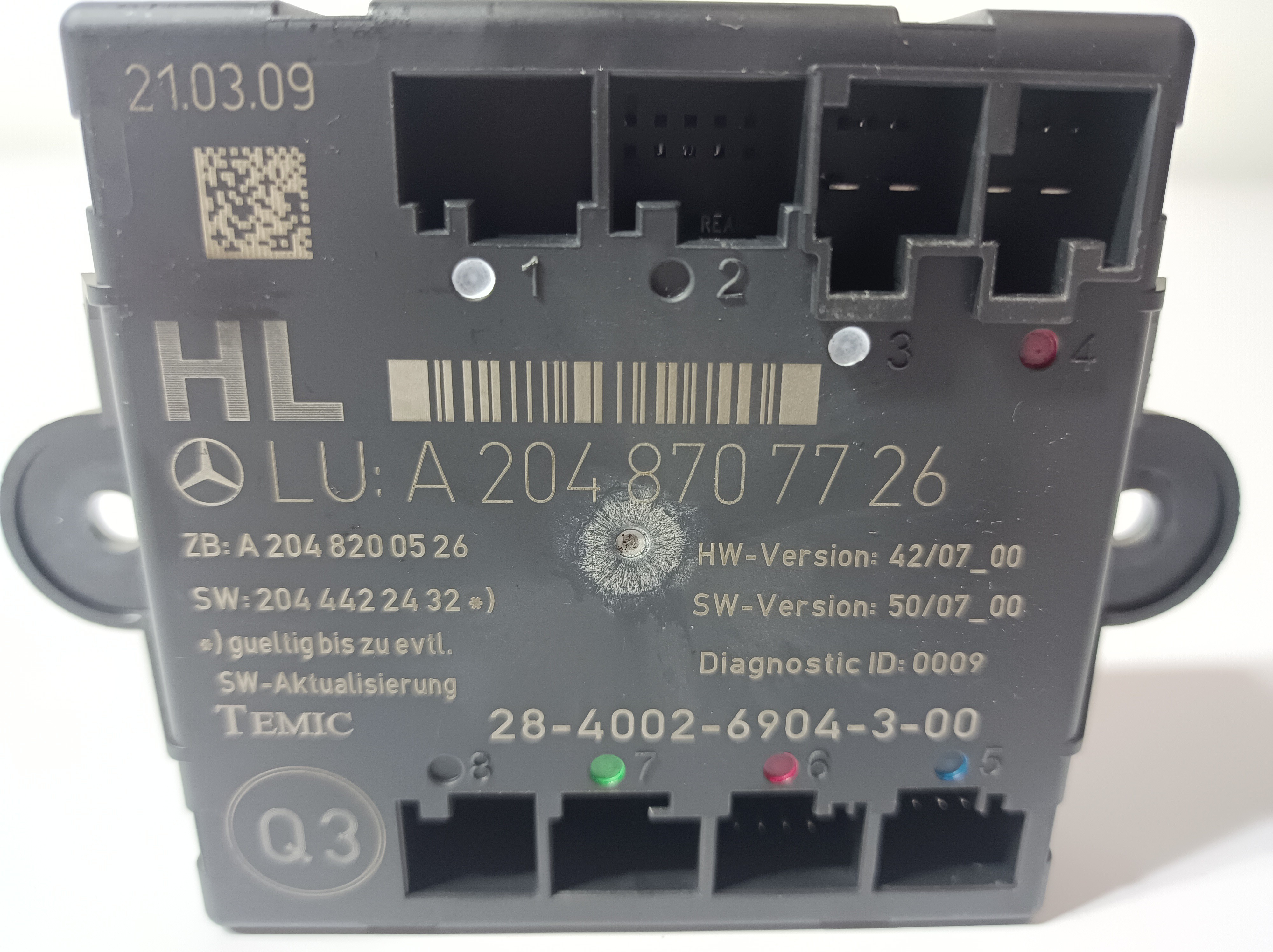 Module porte arrière gauche MERCEDES-BENZ Classe C (W204) Imagem-2