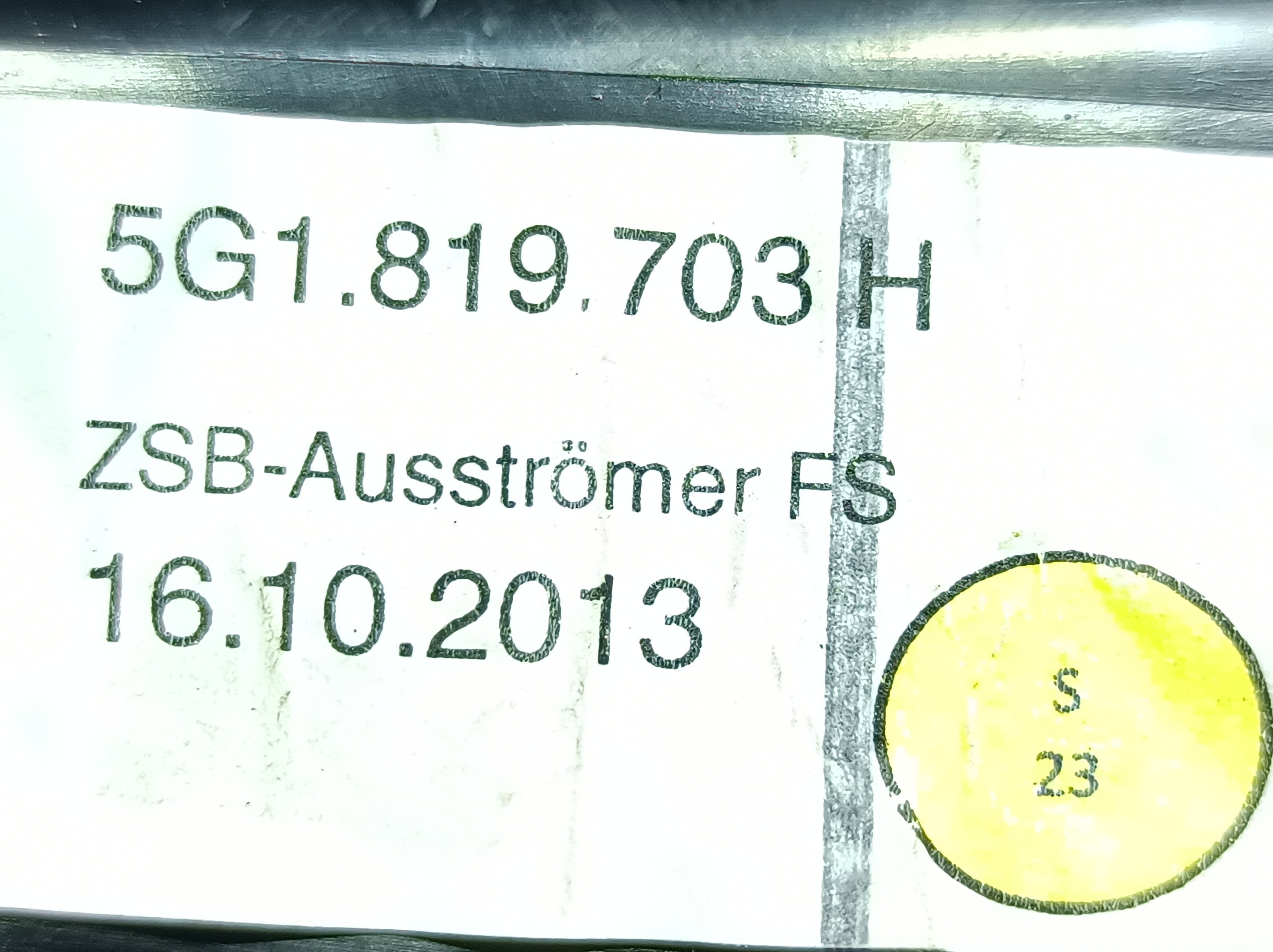 Paratie del riscaldamento VOLKSWAGEN Golf VII Variant (BA5, BV5) Imagem-2