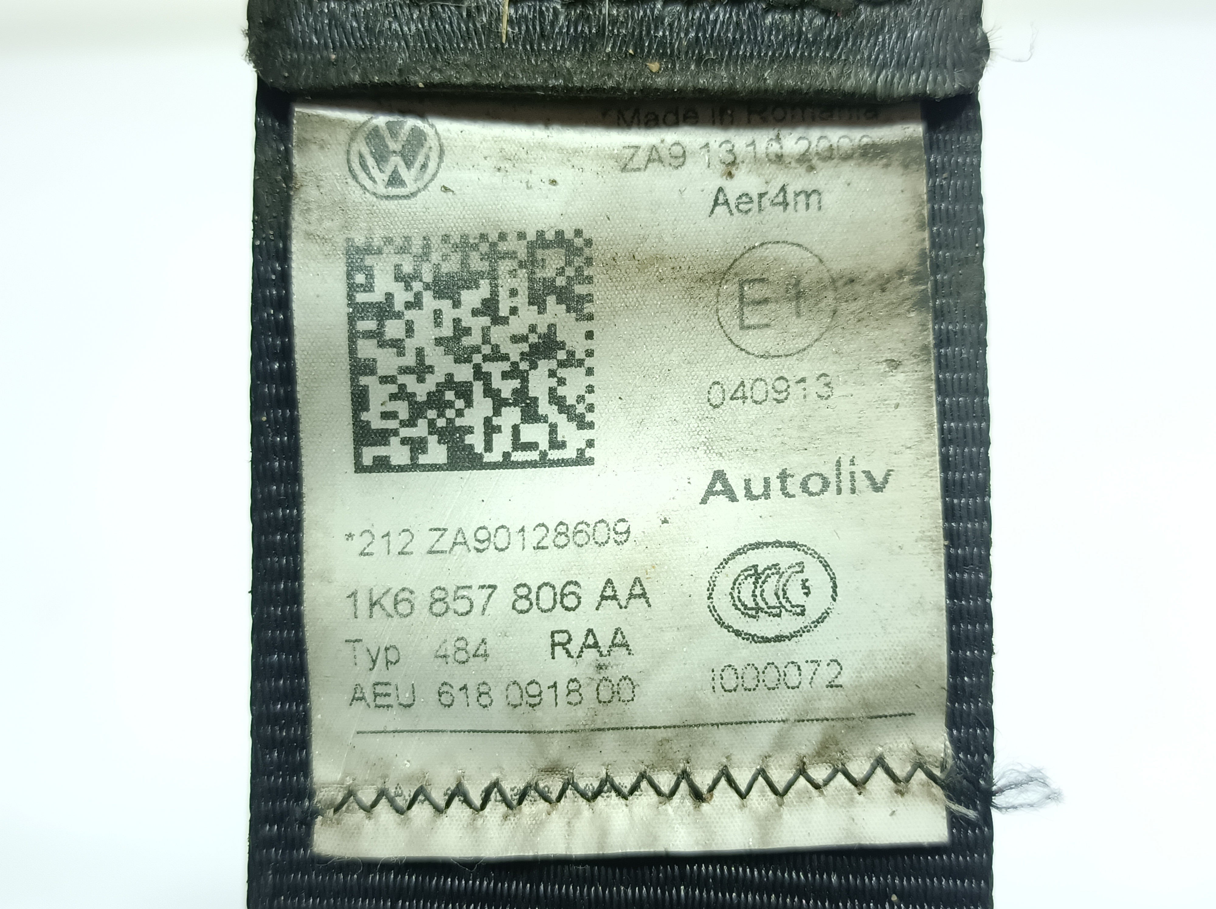 Ceinture arrière Droite VOLKSWAGEN Golf VI (5K1) Imagem-6