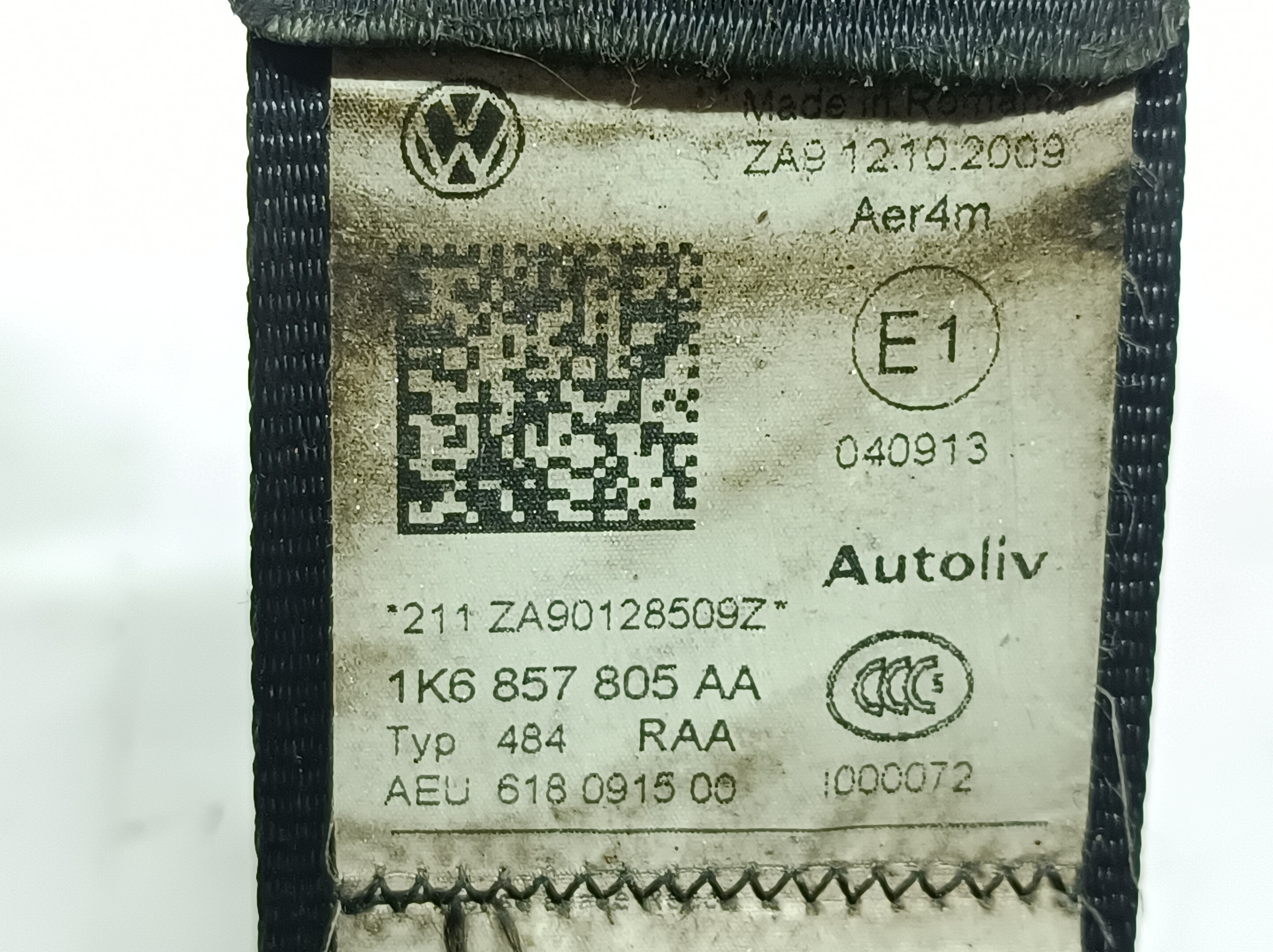 Left rear seatbelt VOLKSWAGEN Golf VI (5K1) Imagem-2