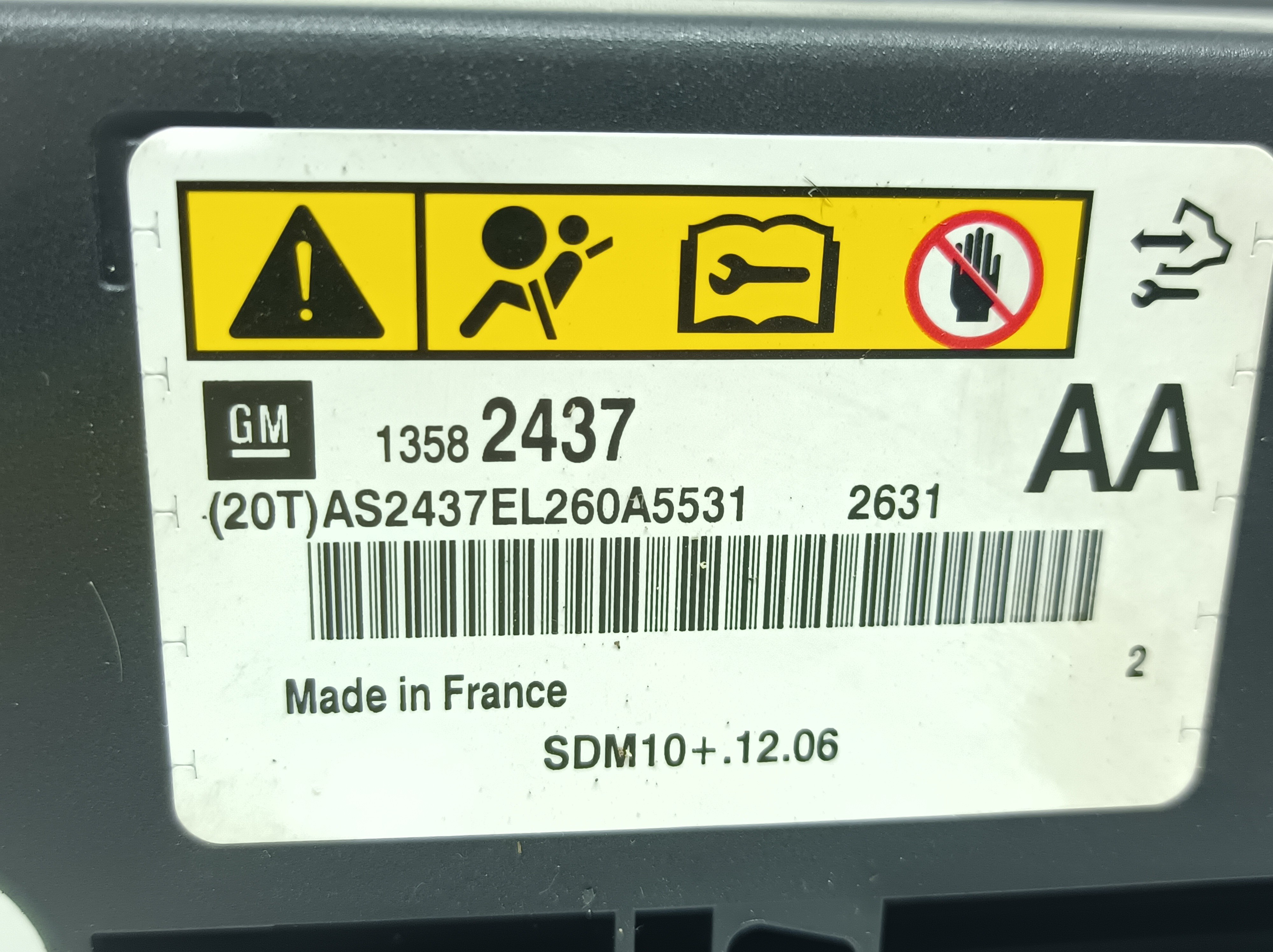 Centralita airbag OPEL Astra J Imagem-3