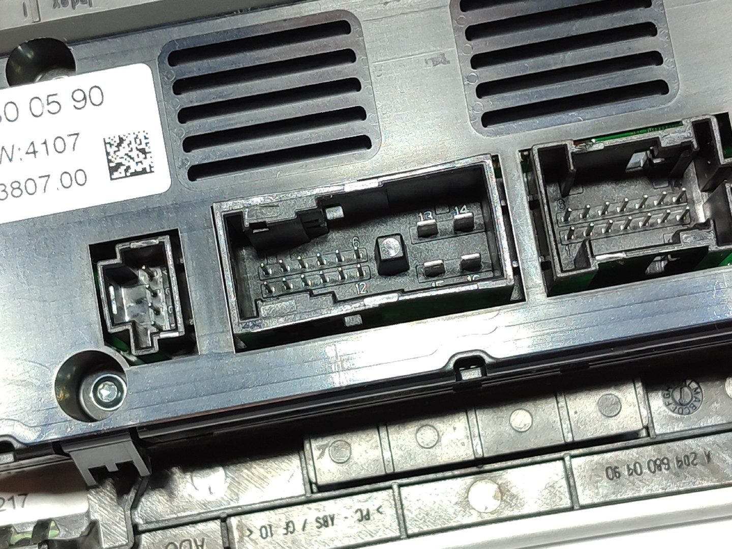 Bouton / interrupteur climatisation MERCEDES-BENZ Classe C (W204) Imagem-2