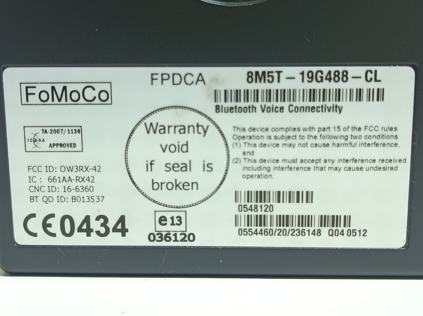 Module Bluetooth FORD Fiesta VI (CB1, CCN) Imagem-3