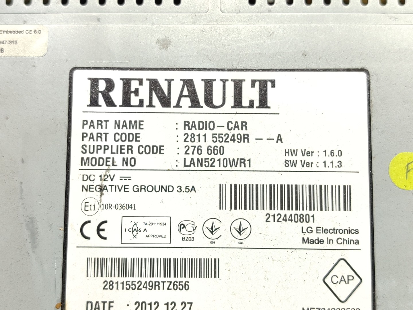 Car radio RENAULT Clio IV (BH_) Imagem-4