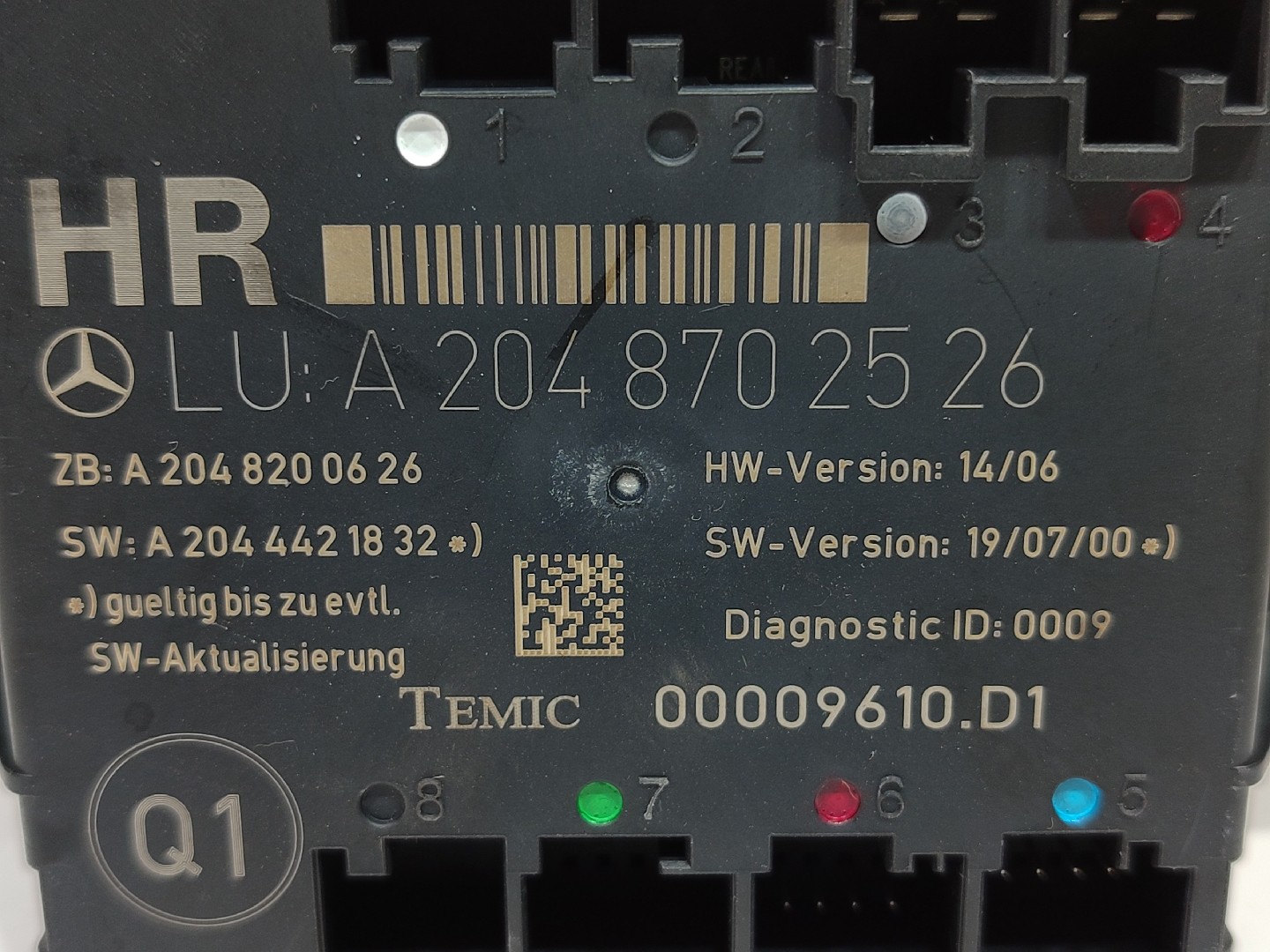 Right rear Door Unit Module MERCEDES-BENZ Classe C (W204) Imagem-3