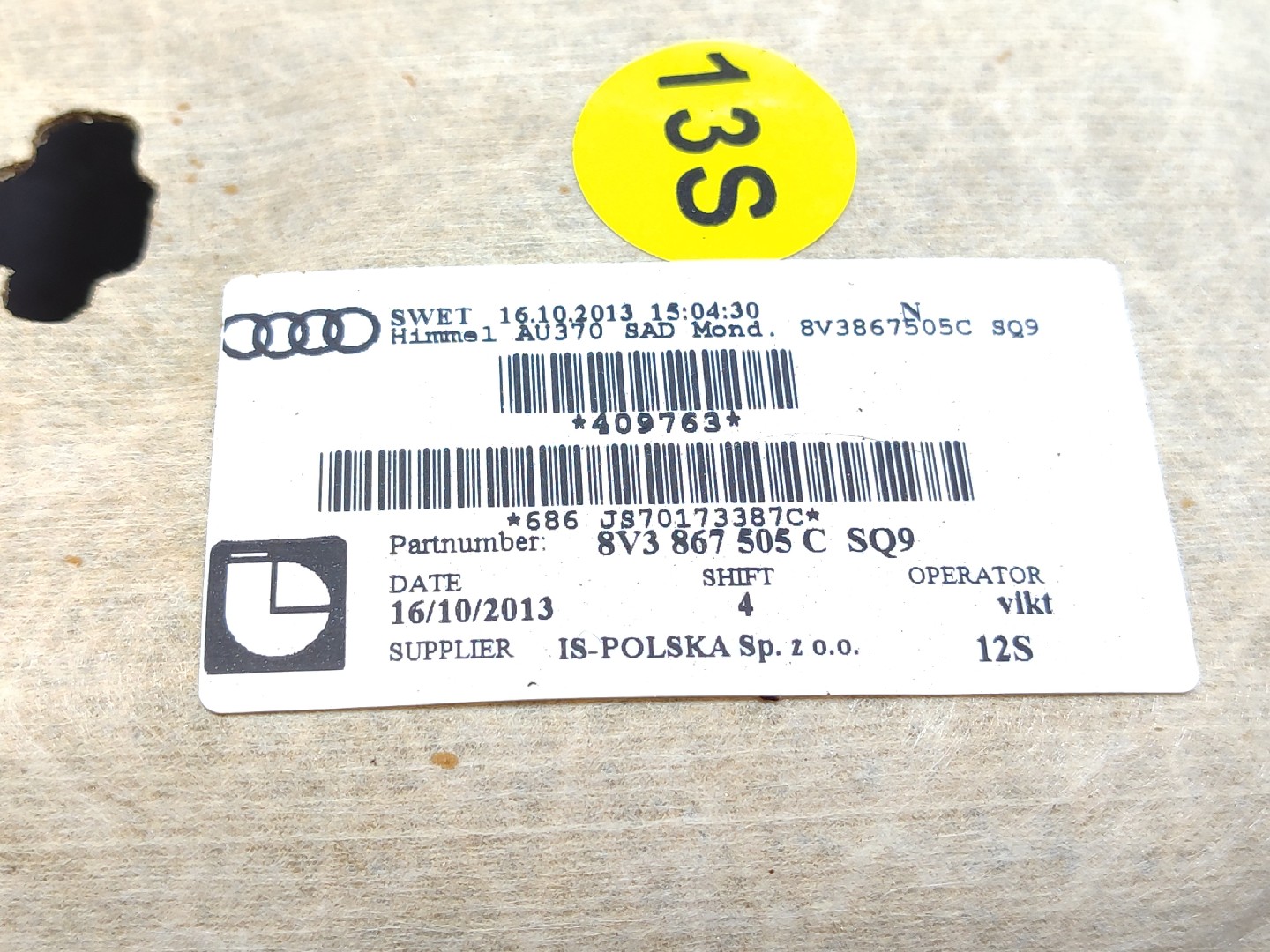 Revêtement de toit AUDI A3 (8V1, 8VK) Imagem-2