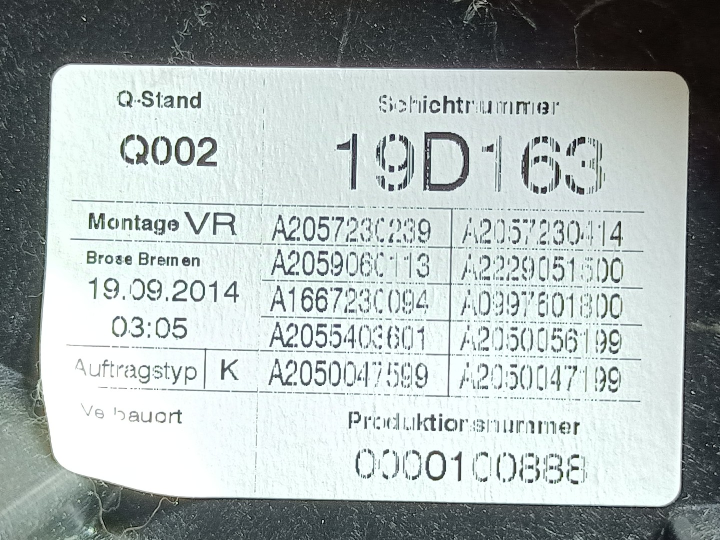 Lève-vitre avant Droite MERCEDES-BENZ Classe C (W205) Imagem-2