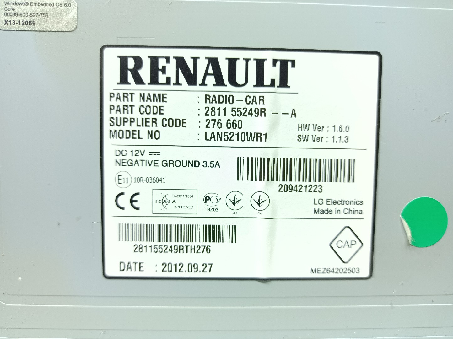 Radio / autorradio RENAULT Clio IV (BH_) Imagem-4