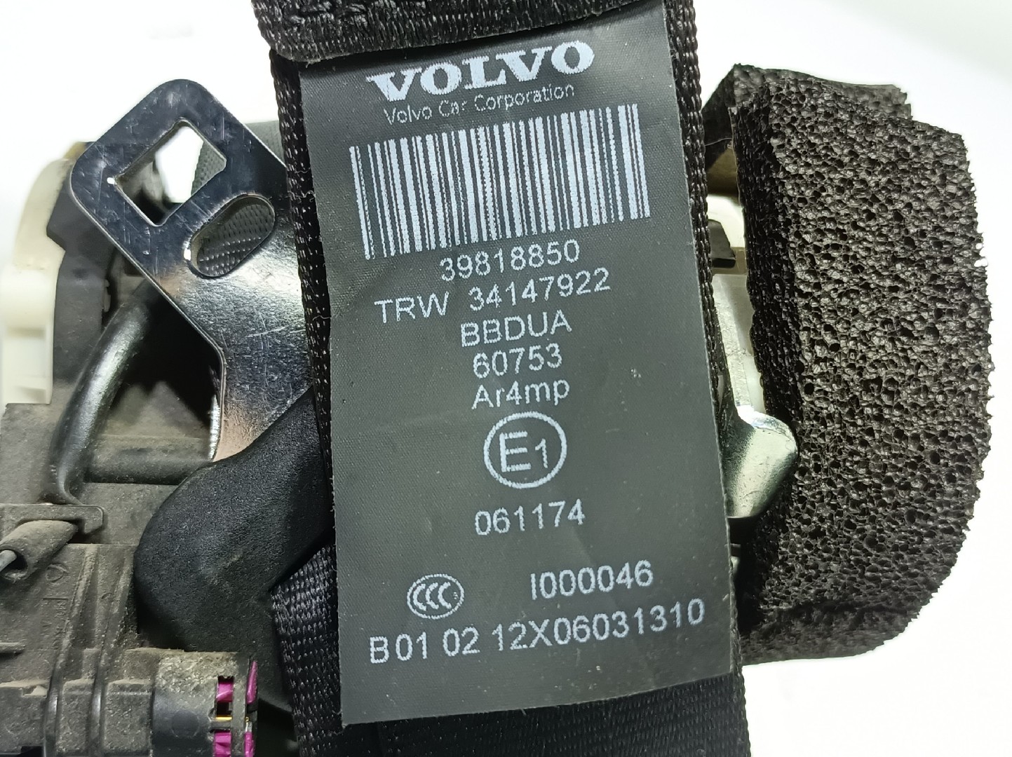 Cintura Pretensionatore posteriore sinistra VOLVO S60 II (134) Imagem-5