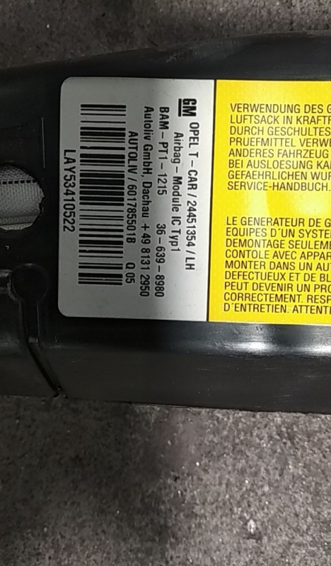 Airbag Rideau Guache OPEL Astra H Hatchback (L48) Imagem-4