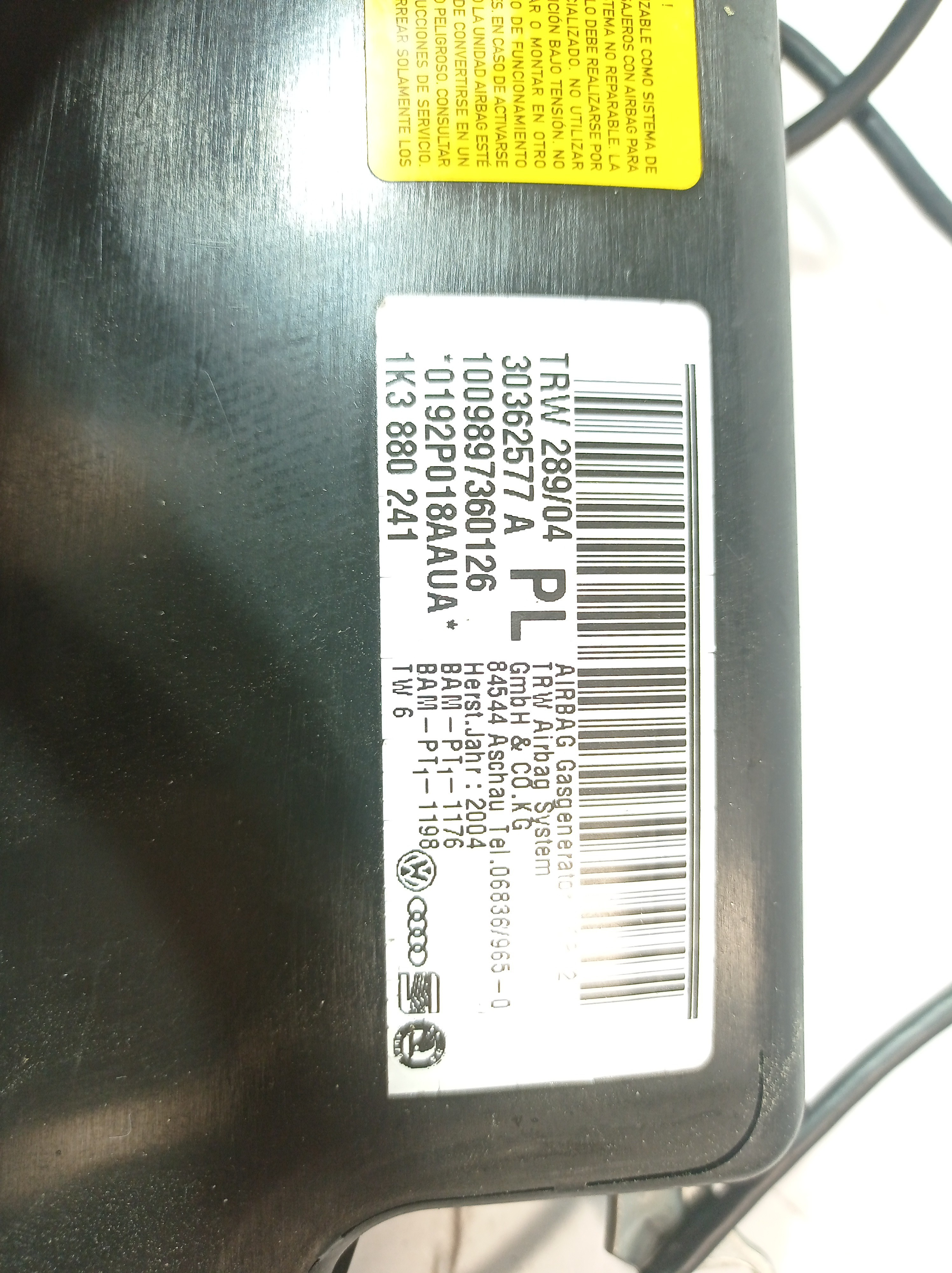 Airbag Guache VOLKSWAGEN Golf V (1K1) Imagem-2