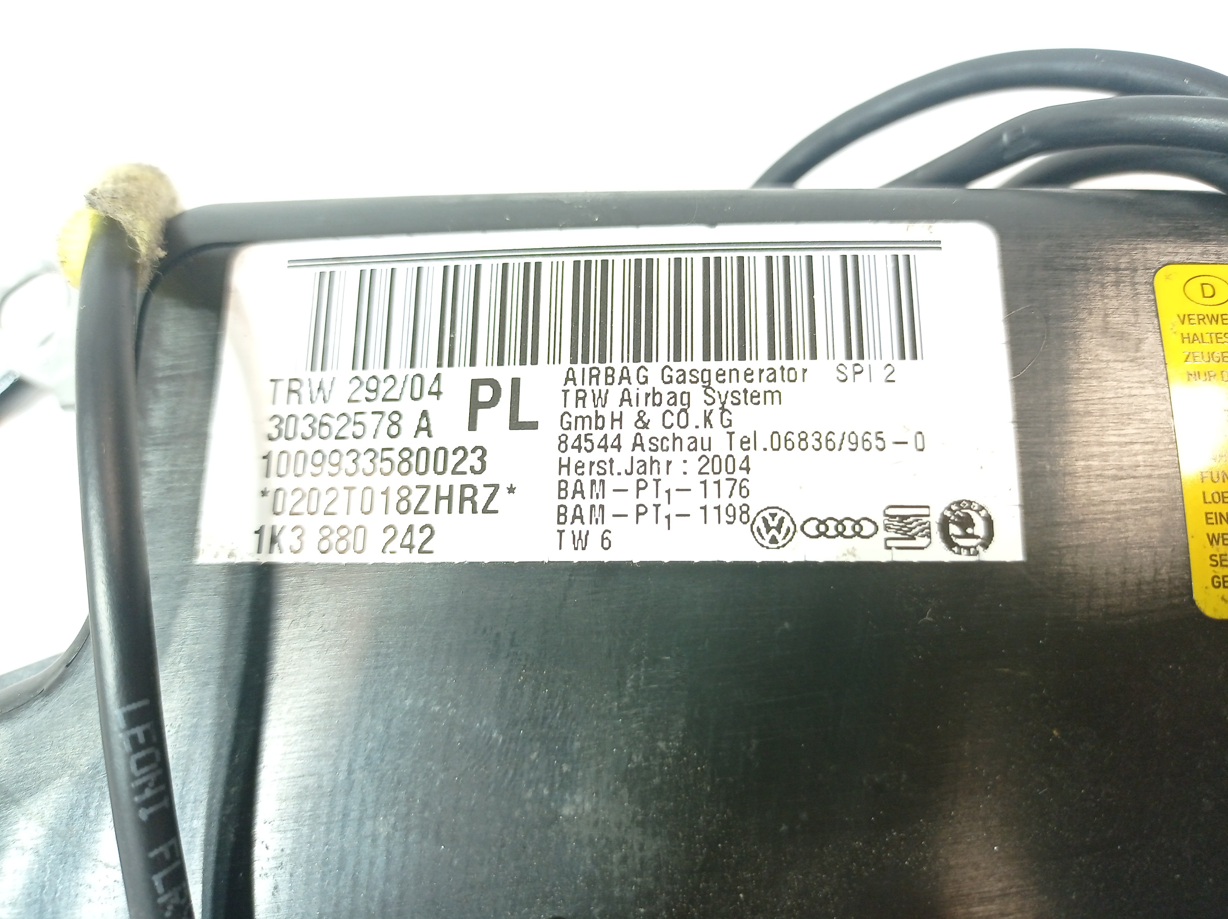 Airbag  Droite VOLKSWAGEN Golf V (1K1) Imagem-2