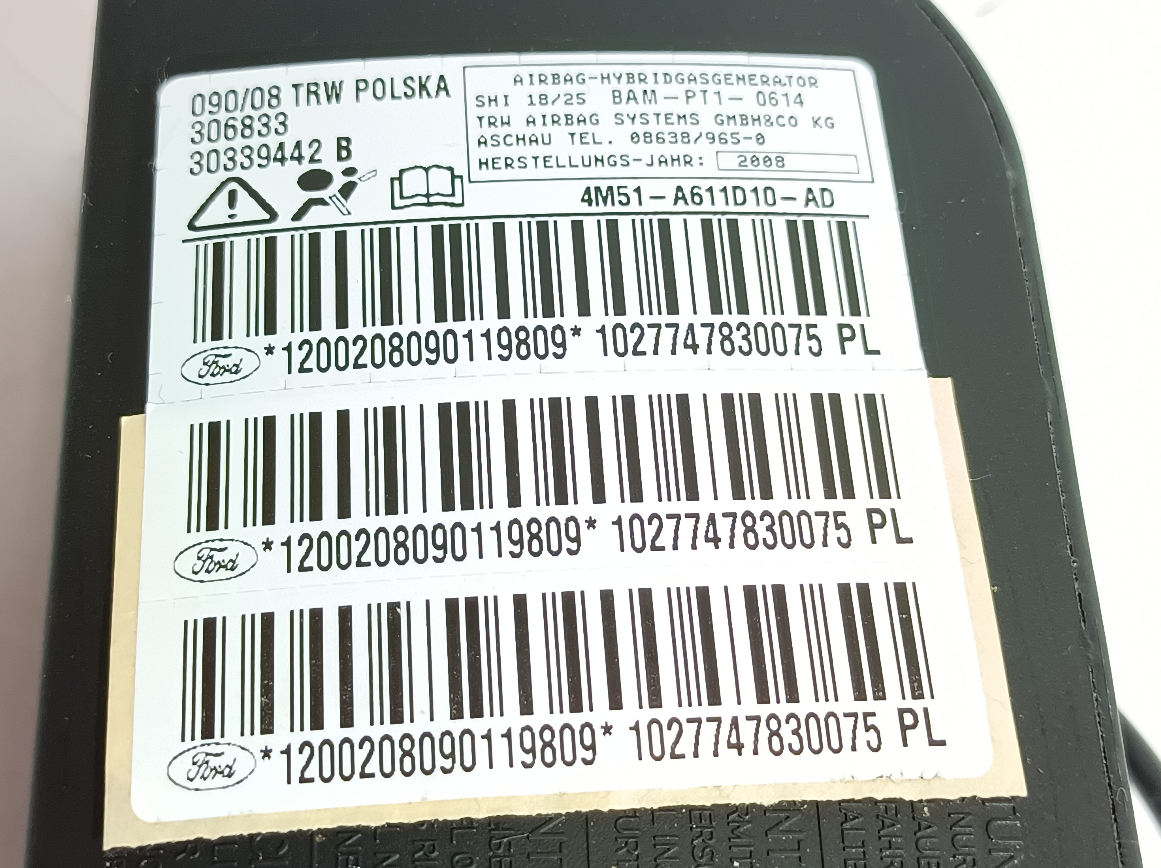 Airbag  Droite FORD Focus II (DA_) Imagem-2