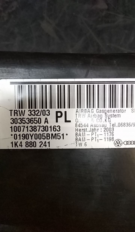 Airbag Izquierdo VOLKSWAGEN Golf V (1K1) Imagem-2