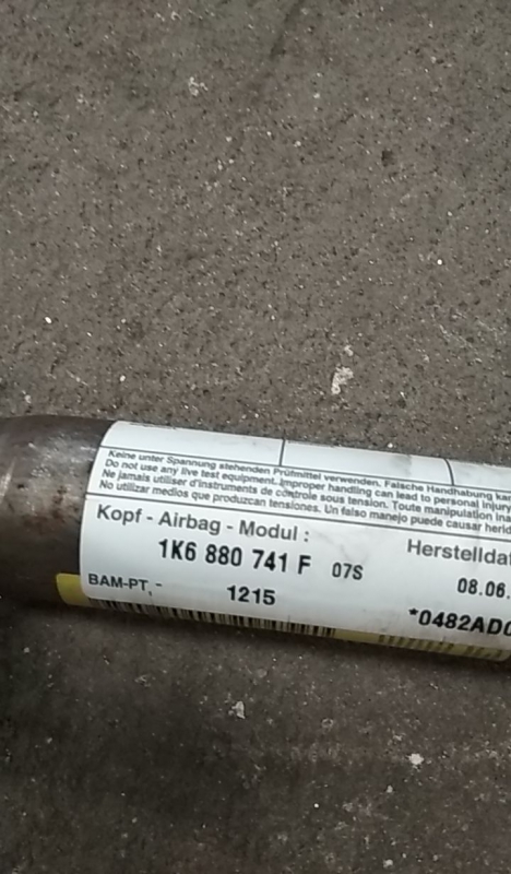 Airbag Rideau Guache VOLKSWAGEN Golf V (1K1) Imagem-4