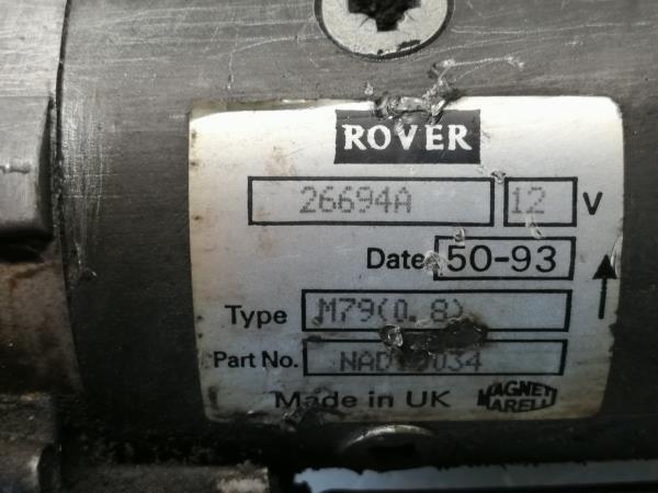 Motor de arranque ROVER 400 Hatch (RT) Imagem-1 Motor de arranque ROVER 400 Hatch (RT) Imagem-1