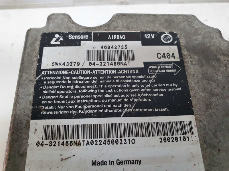 Centralina airbag LANCIA Lybra (839_) Imagem-1 Centralina airbag LANCIA Lybra (839_) Imagem-1