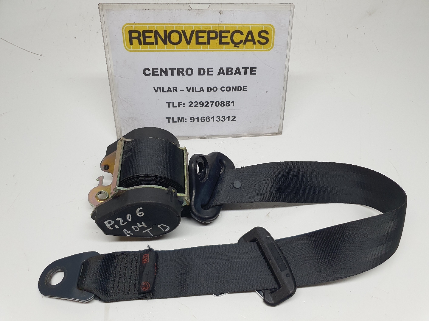 Right rear seatbelt PEUGEOT 206 (2A/C)