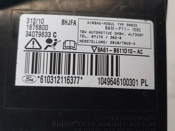 Airbag banco direito FORD Fiesta VI (CB1, CCN) Imagem-1 Airbag banco direito FORD Fiesta VI (CB1, CCN) Imagem-1