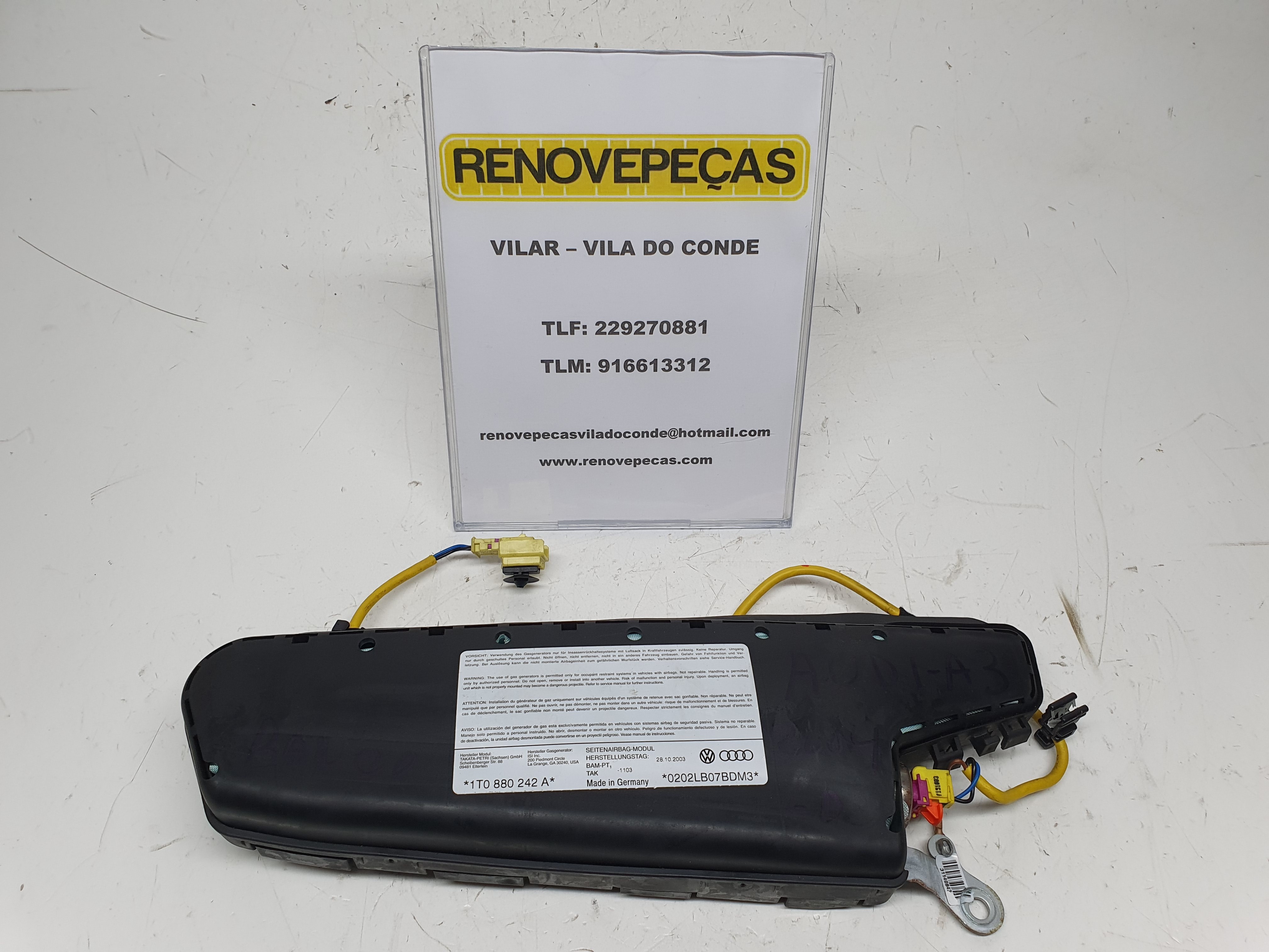 Airbag banco direito AUDI A3 (8P1)