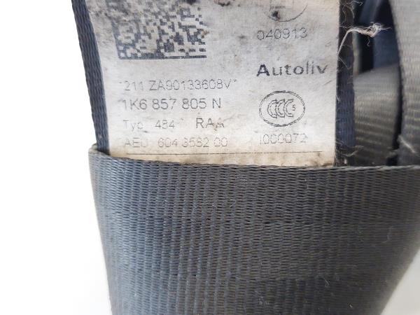 Left rear seatbelt VOLKSWAGEN Golf VI (5K1) Imagem-2