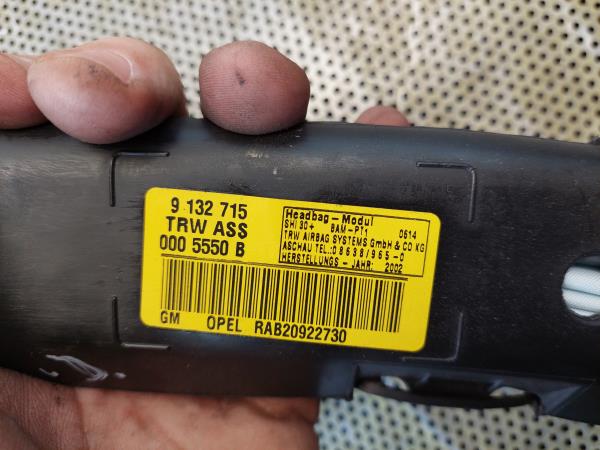 Airbag cortina direito OPEL Astra G Classic (F08, F48) Imagem-3