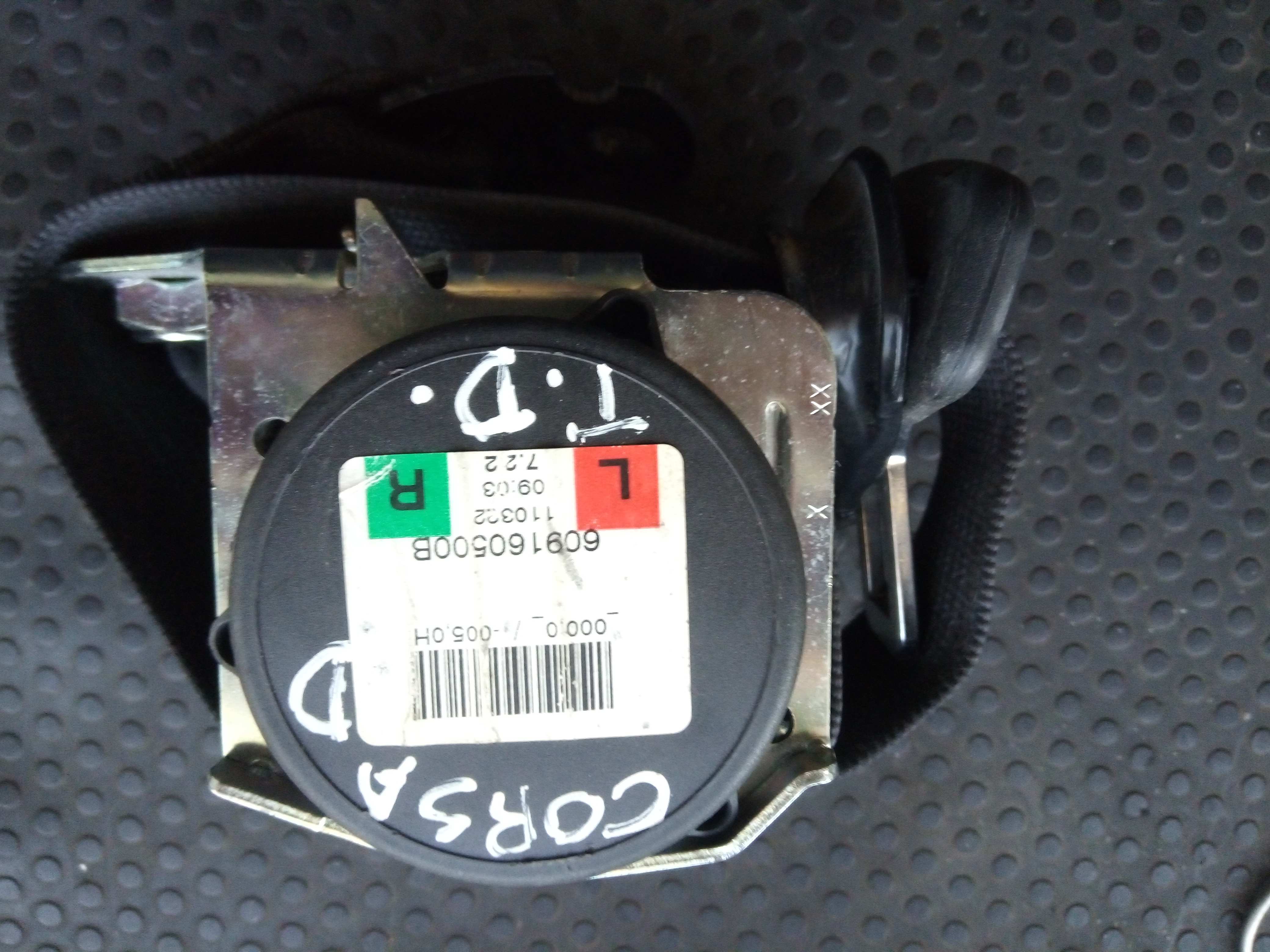 Right rear seatbelt OPEL Corsa D