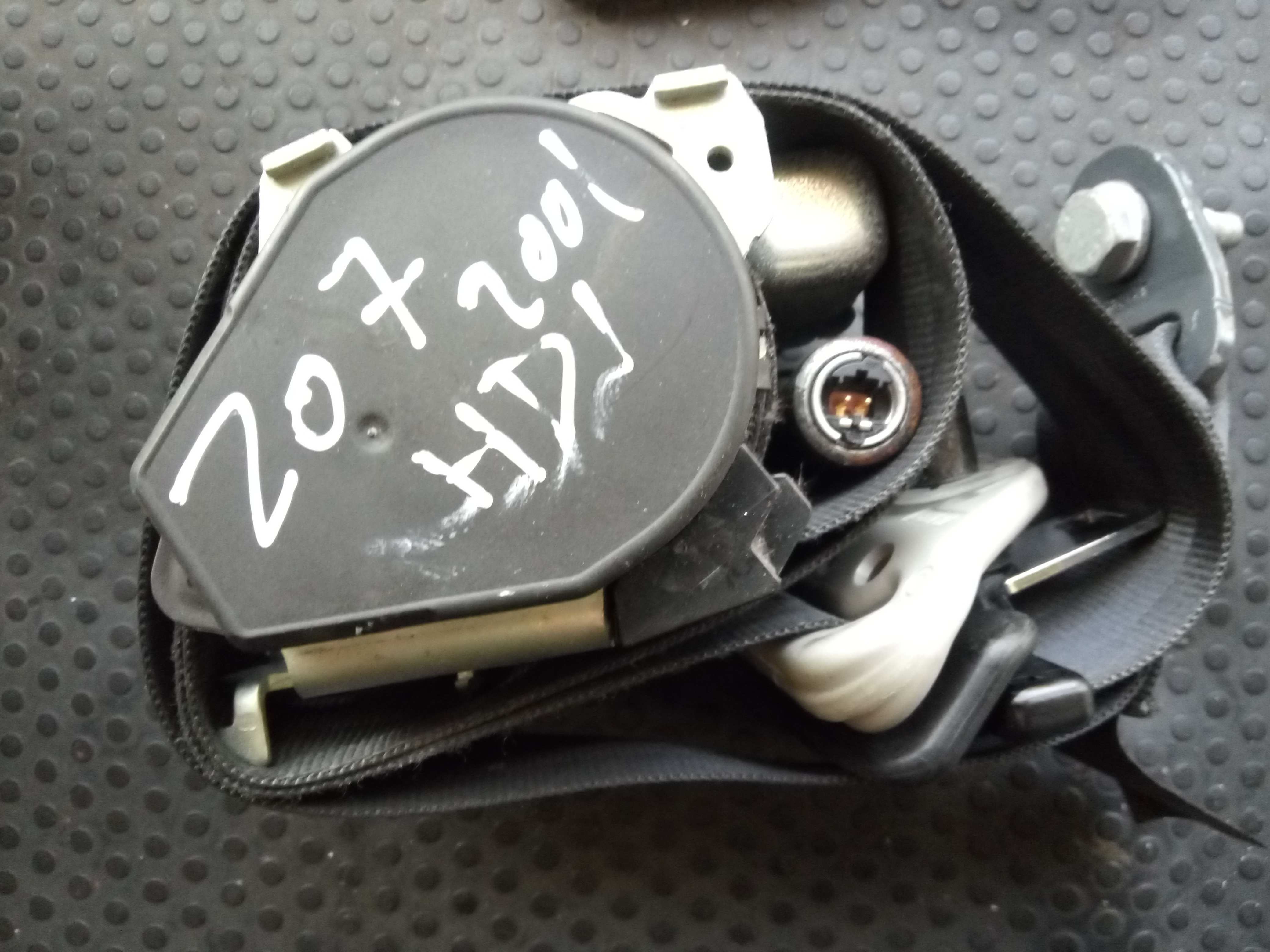 Right rear seatbelt PEUGEOT 207 (WA_, WC_)