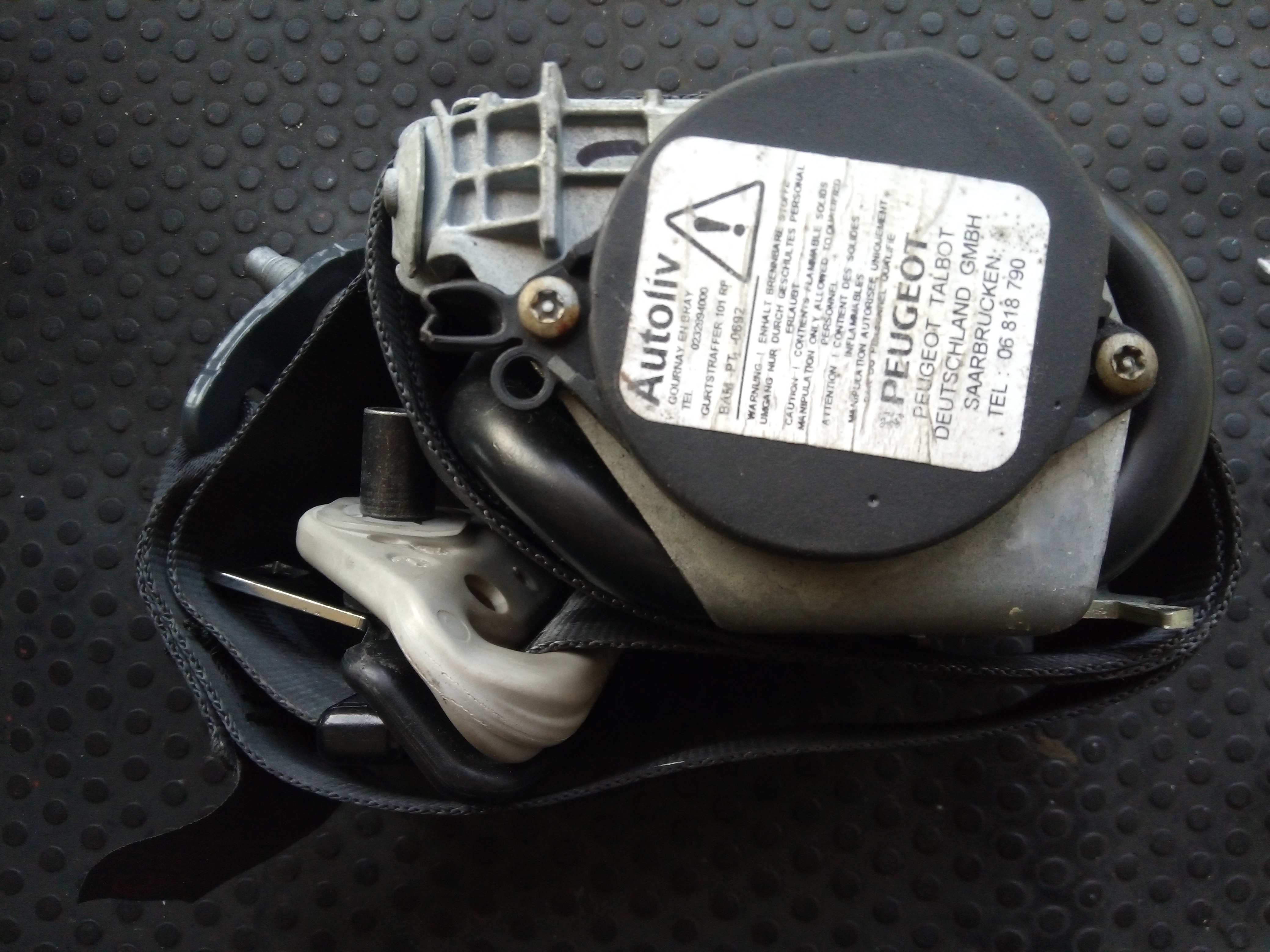 Right rear seatbelt PEUGEOT 207 (WA_, WC_) Imagem-1